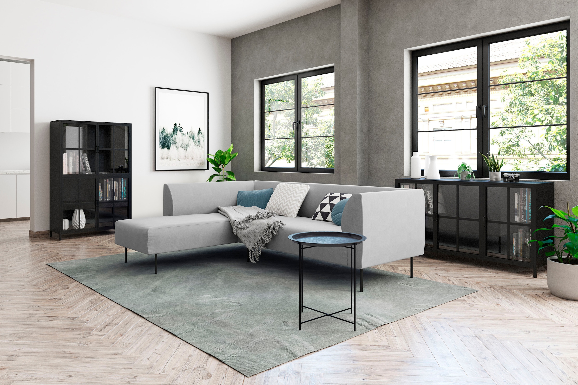 Homexperts Vitrine »Choice«, designorientiertes Highboard mit Glastüren