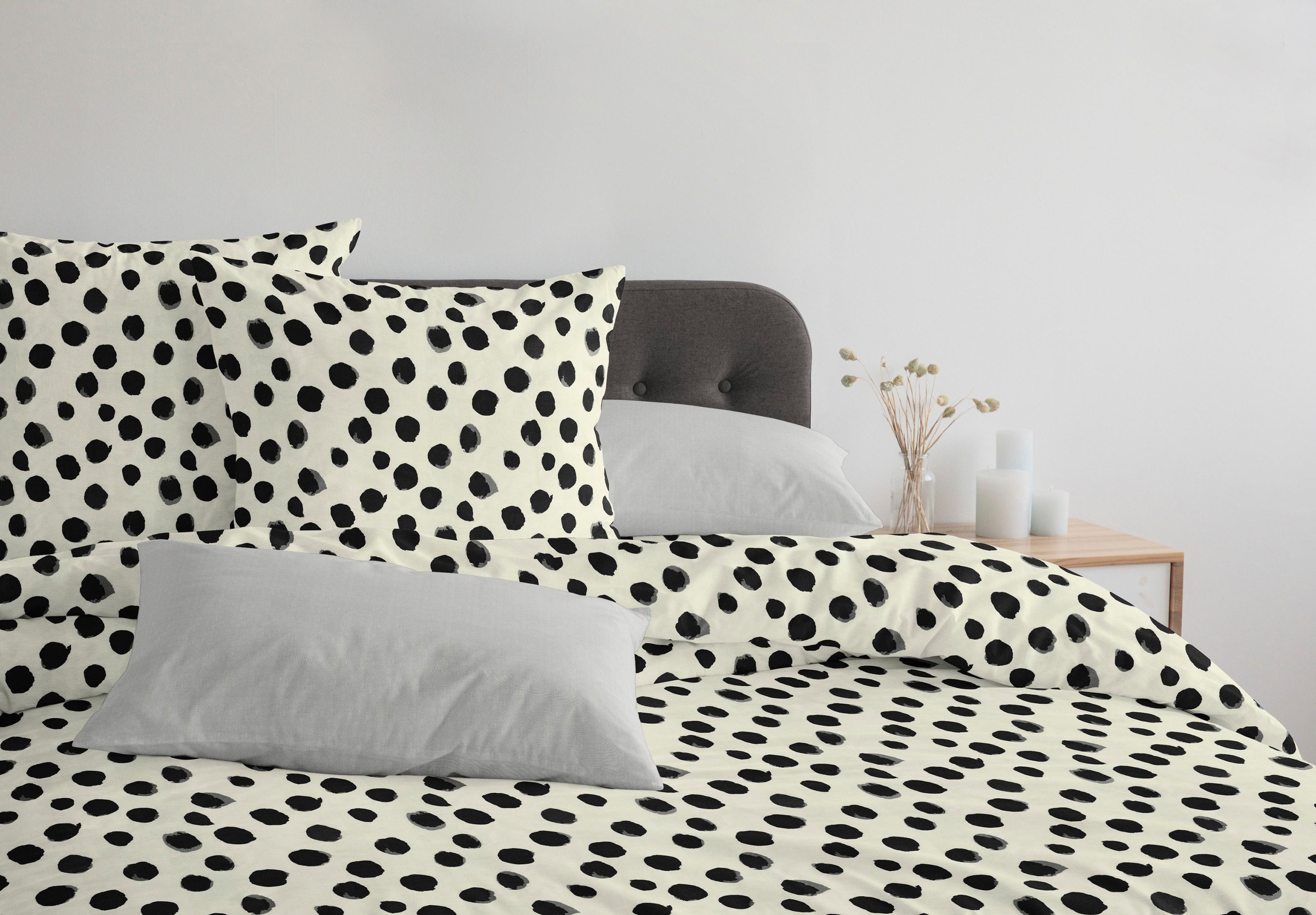 Adam Bettwäsche »Leinenbettwäsche Dots«, aus Bio-Baumwolle