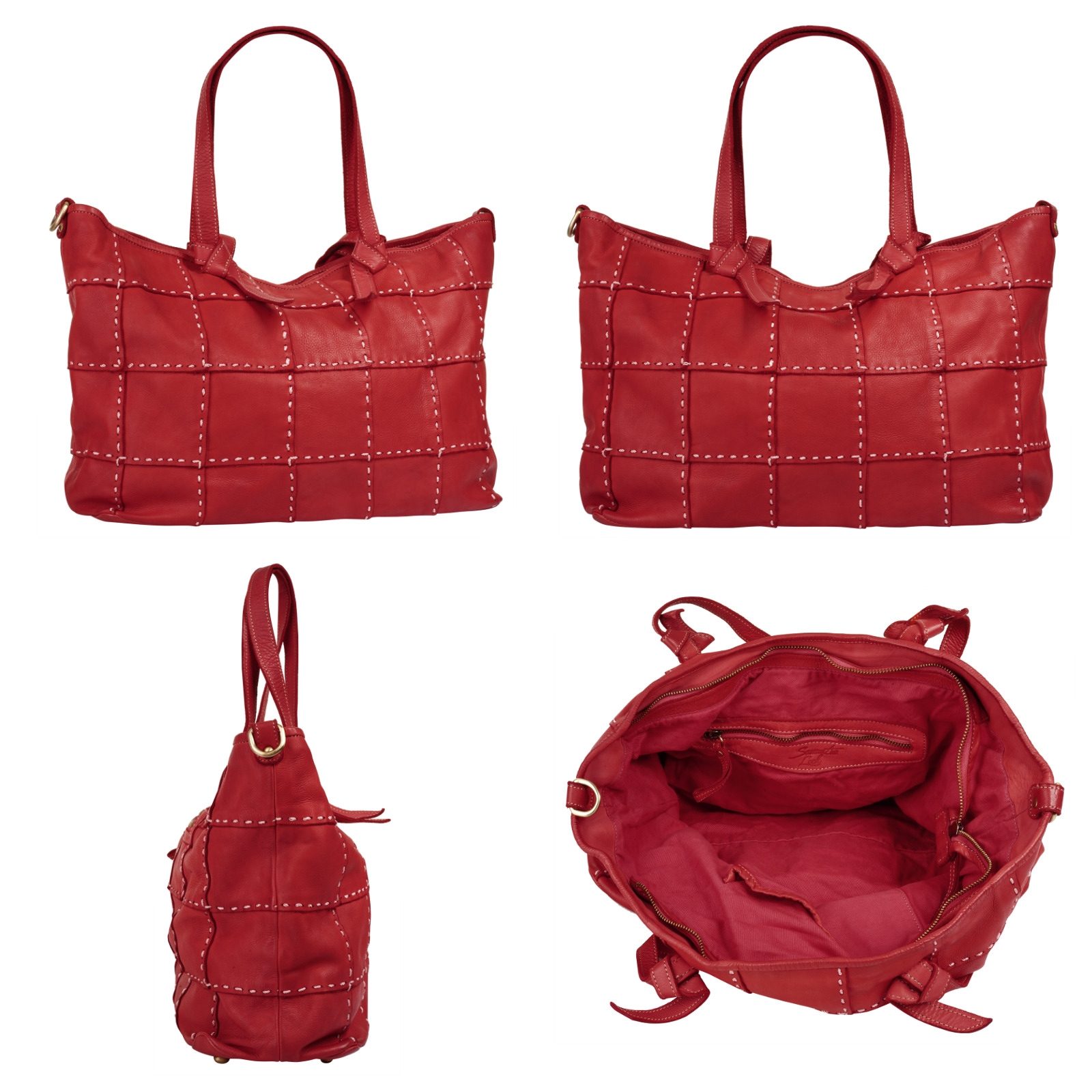 Samantha Look Shopper echt Leder, Made in Italy