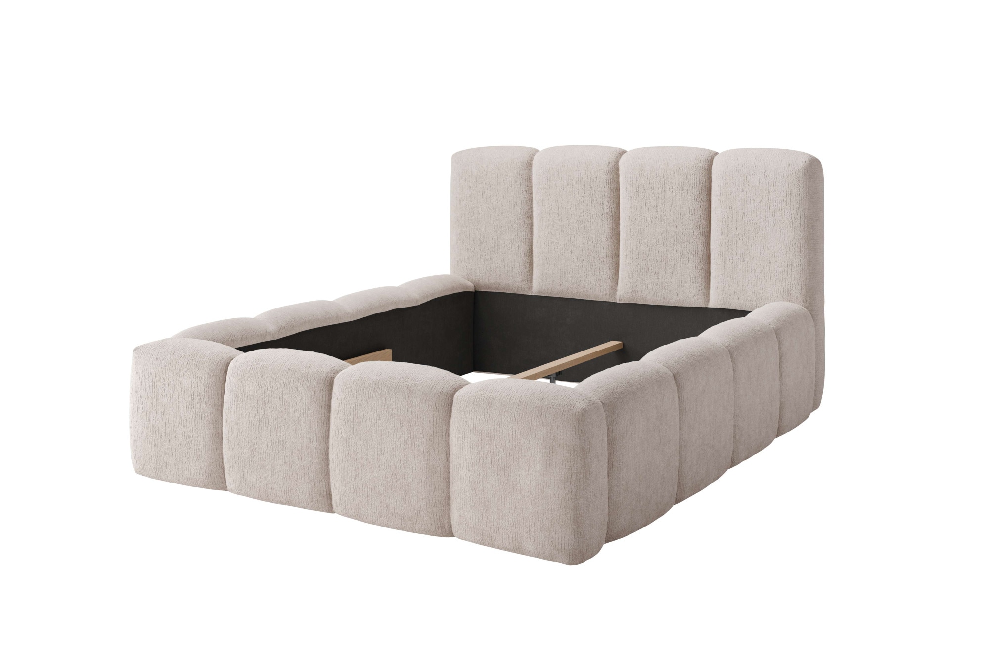 Home affaire Polsterbett »LHUBERT wahlweise mit/ohne Bettkasten, Breite Liegefläche 160/180 cm« Stauraumbett, Doppelbet mit Kopfteil, ohne Matratze