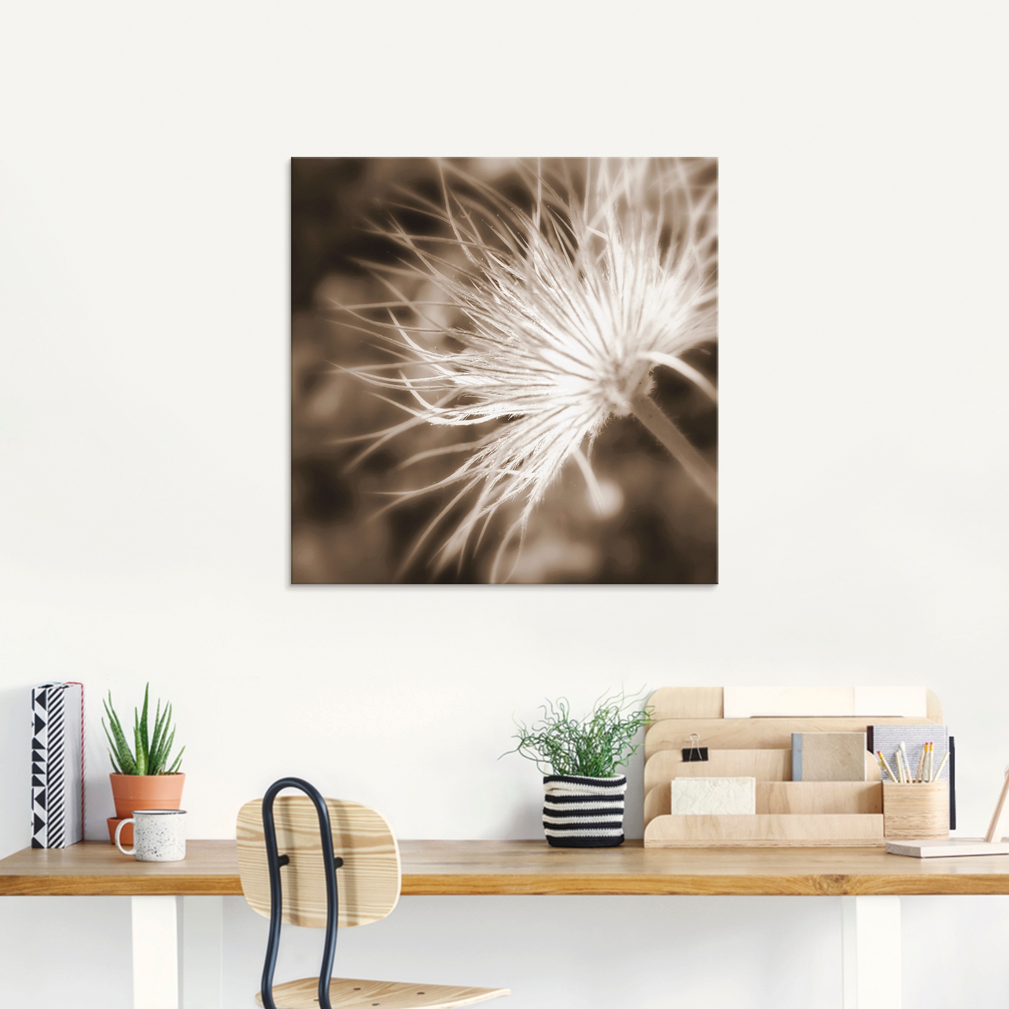 Artland Glasbild »leicht wie eine Feder«, Blumen, (1 St.), in verschiedenen Größen