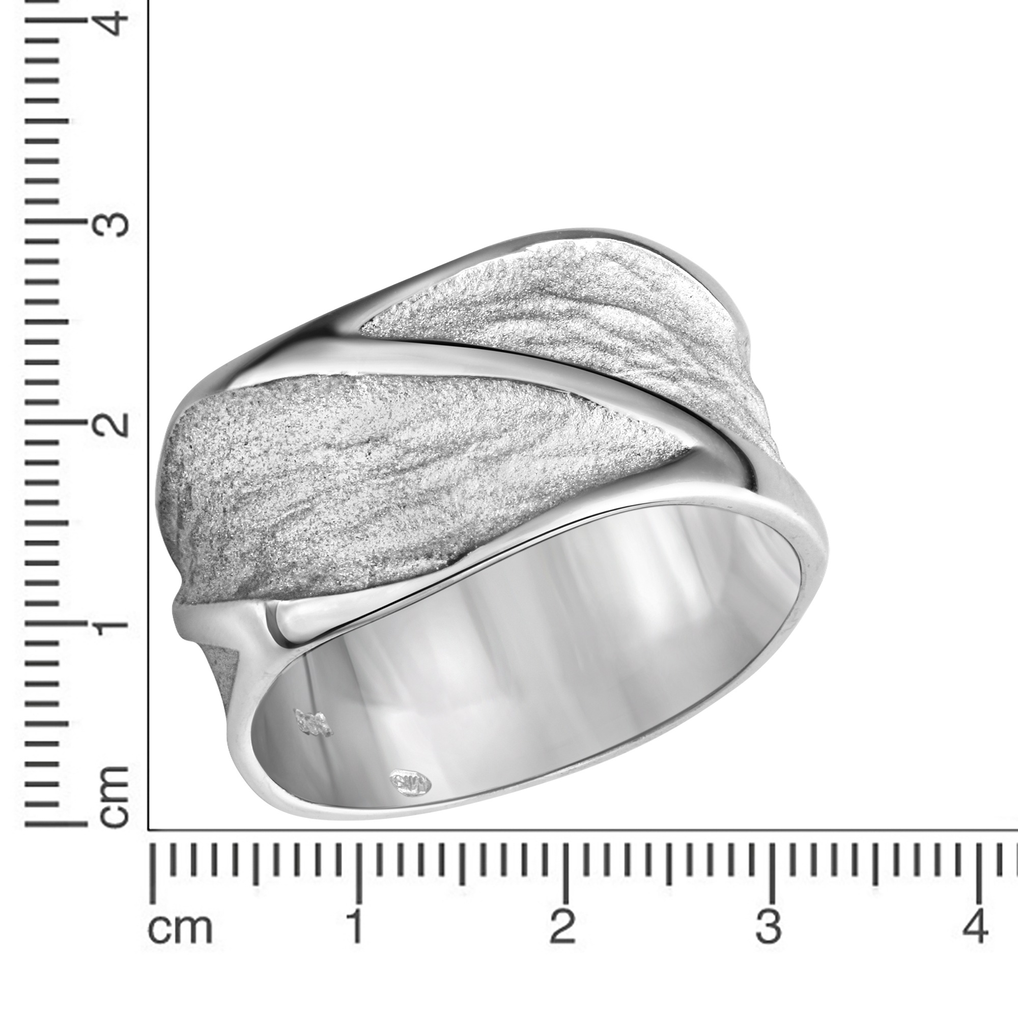 Vivance Fingerring »925/- Sterling Silber rhodiniert matt/glanz«
