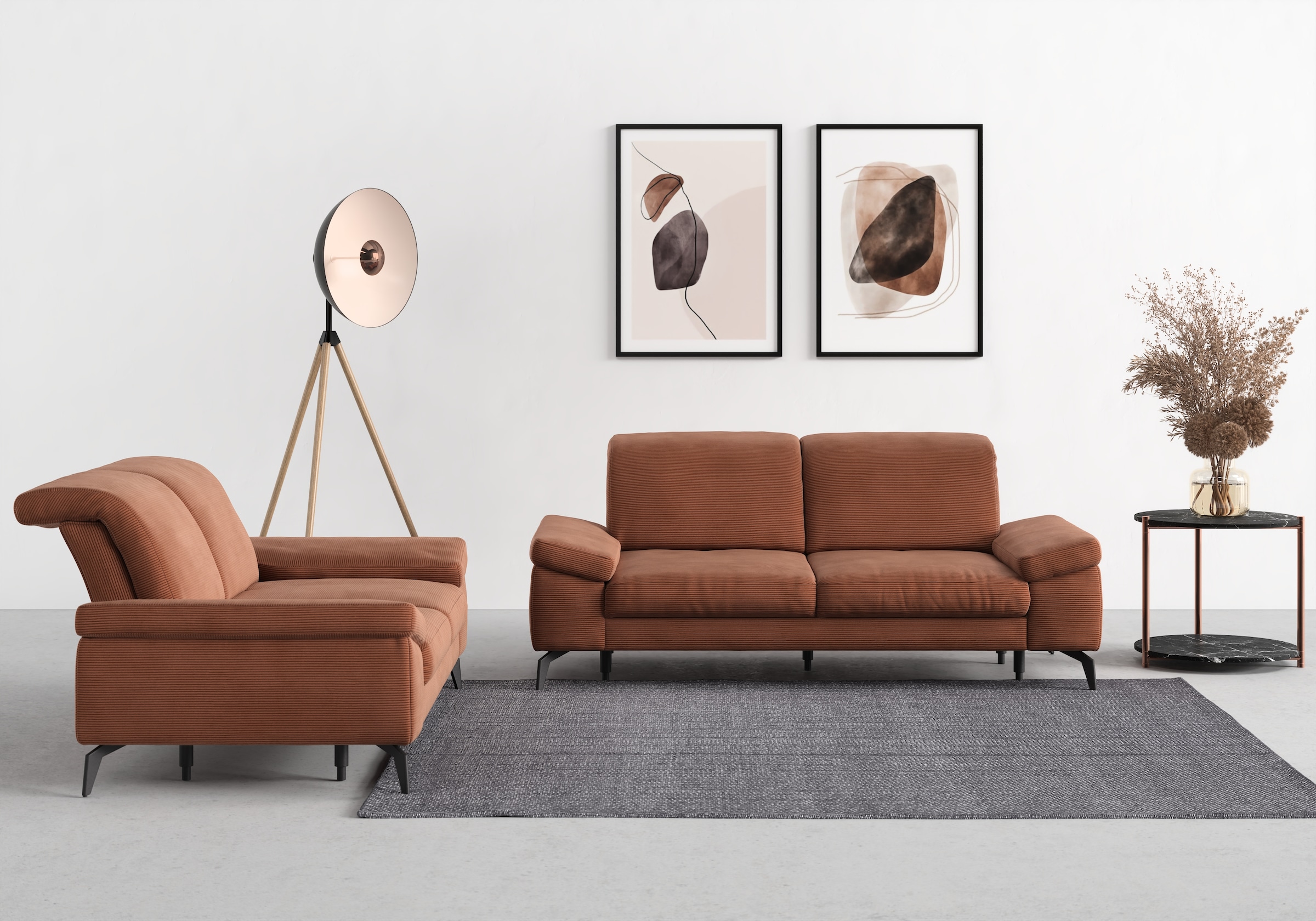 sit&more 2,5-Sitzer »Cabana«, Breite 211 cm, mit oder ohne Sitztiefen-, und Kopfteilfunktion