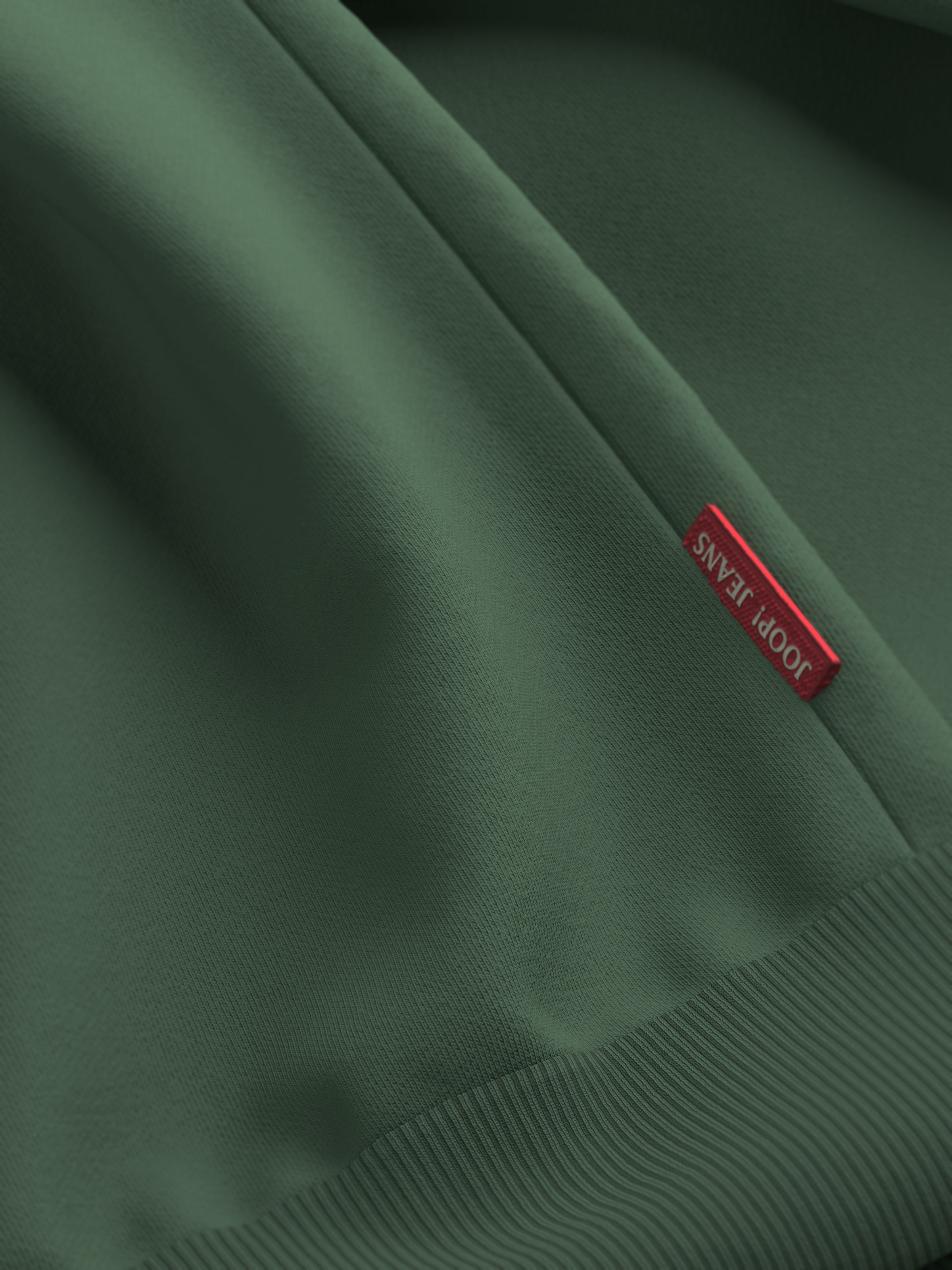 Joop Jeans Sweatshirt »Diemo«, Etikett seitlich am Rumpf, Kordelzug mit Metalldetails