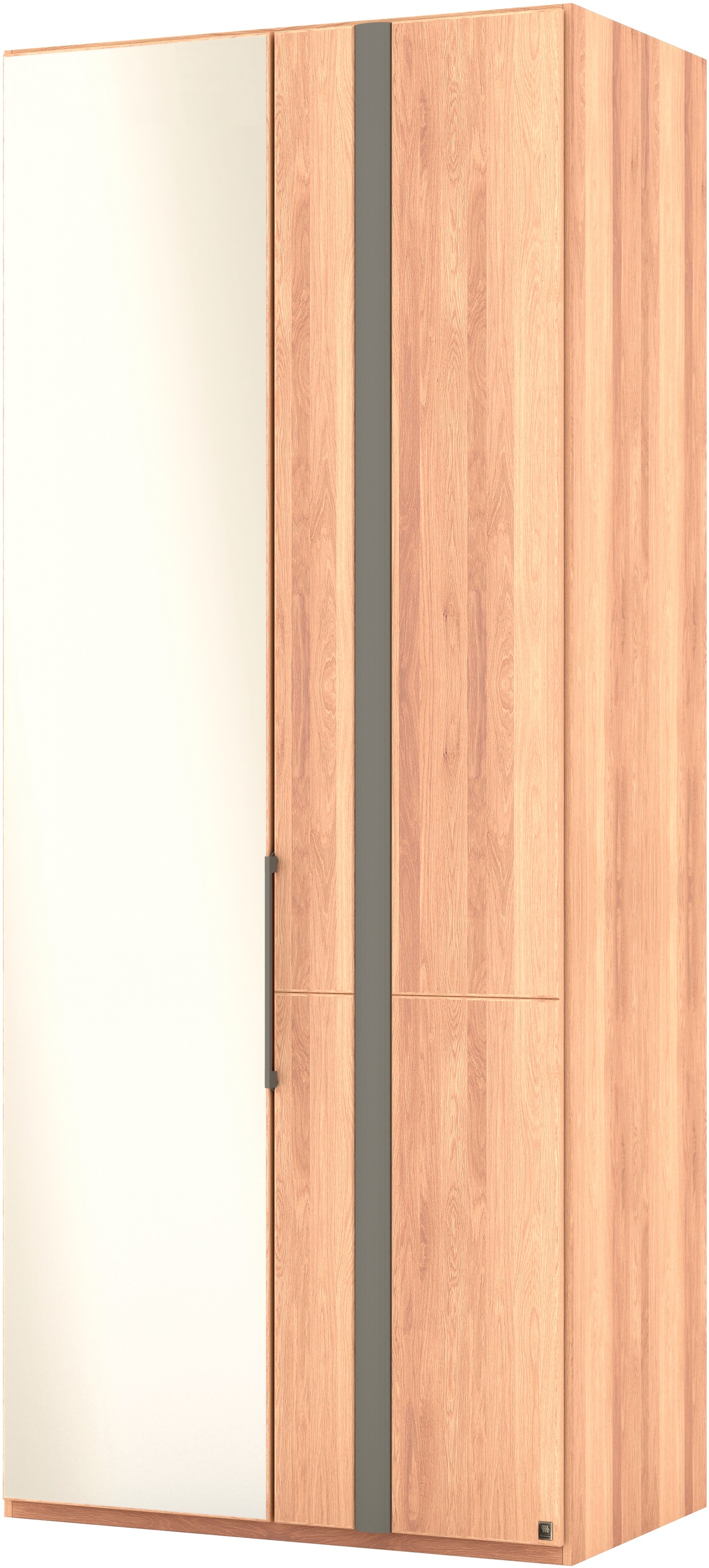 Musterring Drehtürenschrank »Sorrent, Kleiderschrank, Schrank, teilmassiv Eiche«, (mit Türdämpfern, in 5 Breiten & 2 Höhen, extra Böden, MADE IN GERMANY), Türen Eiche massiv oder als Parsol-Bronze-Spiegel, verschiedene Maße