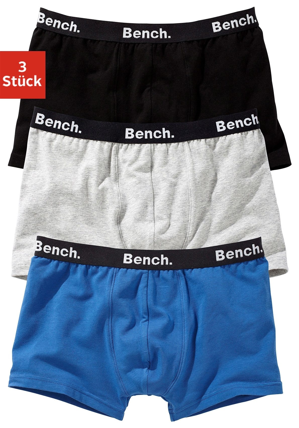Bench. Boxer, (Packung, 3 St.), mit Logo-Webbund online bestellen
