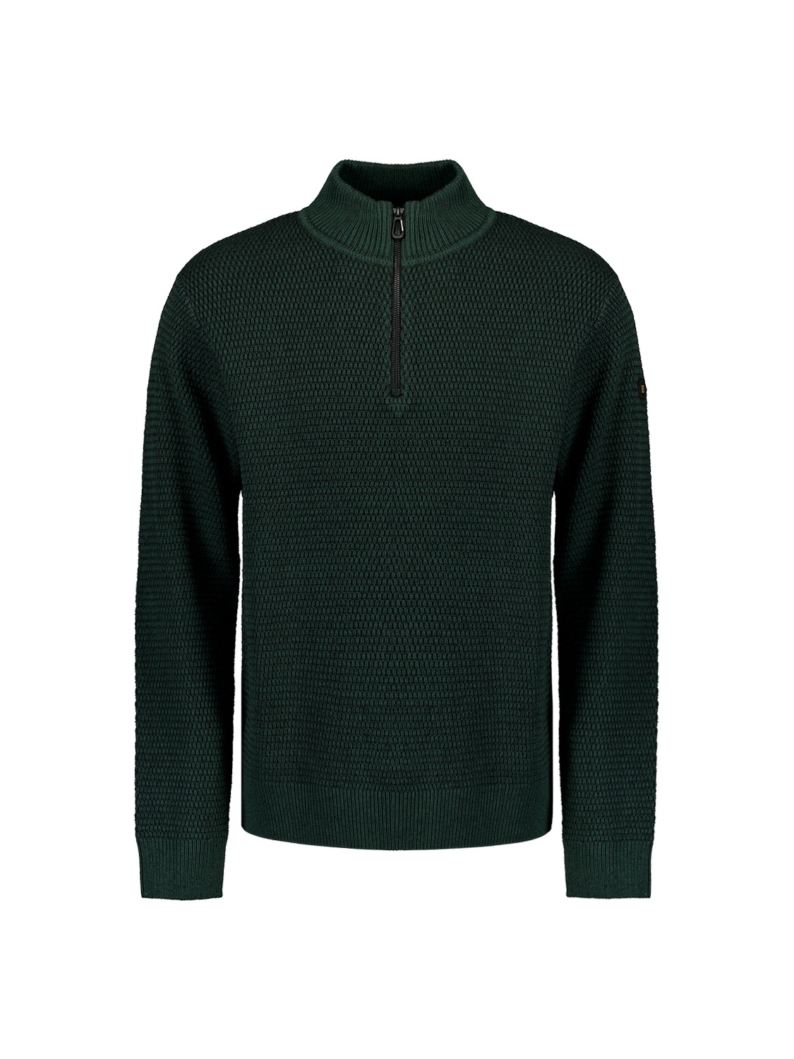 NO EXCESS Rollkragenpullover »No Excess Halber Reißverschluss Pullover Melange«