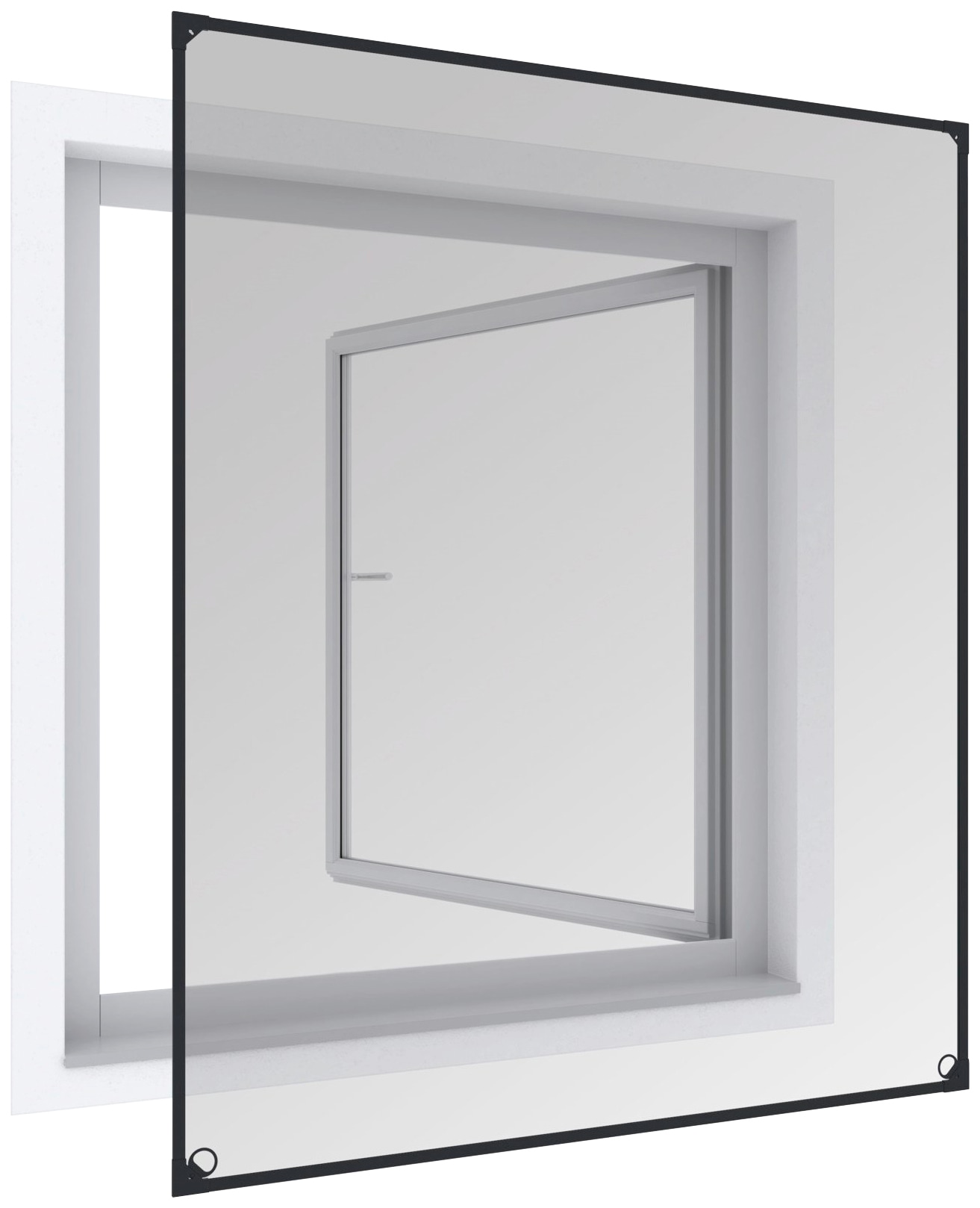 Windhager Insektenschutz-Fensterrahmen, BxH: 100x120 cm