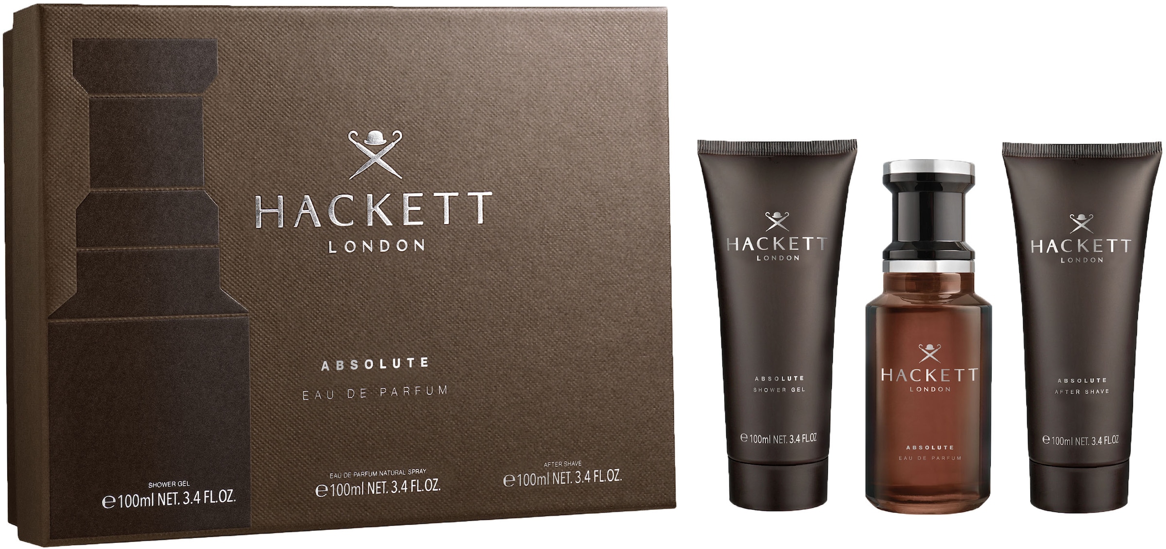 Duft-Set »HACKETT ESSENTIAL Gift Set 100ml EdP + SG 100ml + Pen Spray 10ml«, (Set, 3...