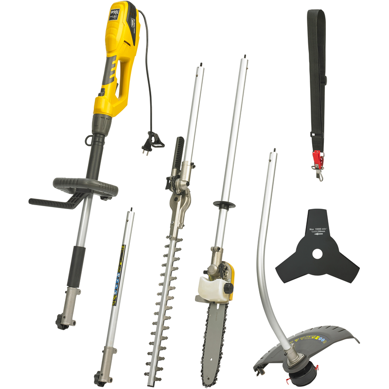 TEXAS Elektro-Rasentrimmer »Smart Combi 100« mit Heckenscheren- und Hochentasteraufsatz gelb Kettenöl Kapazität: 60 ml