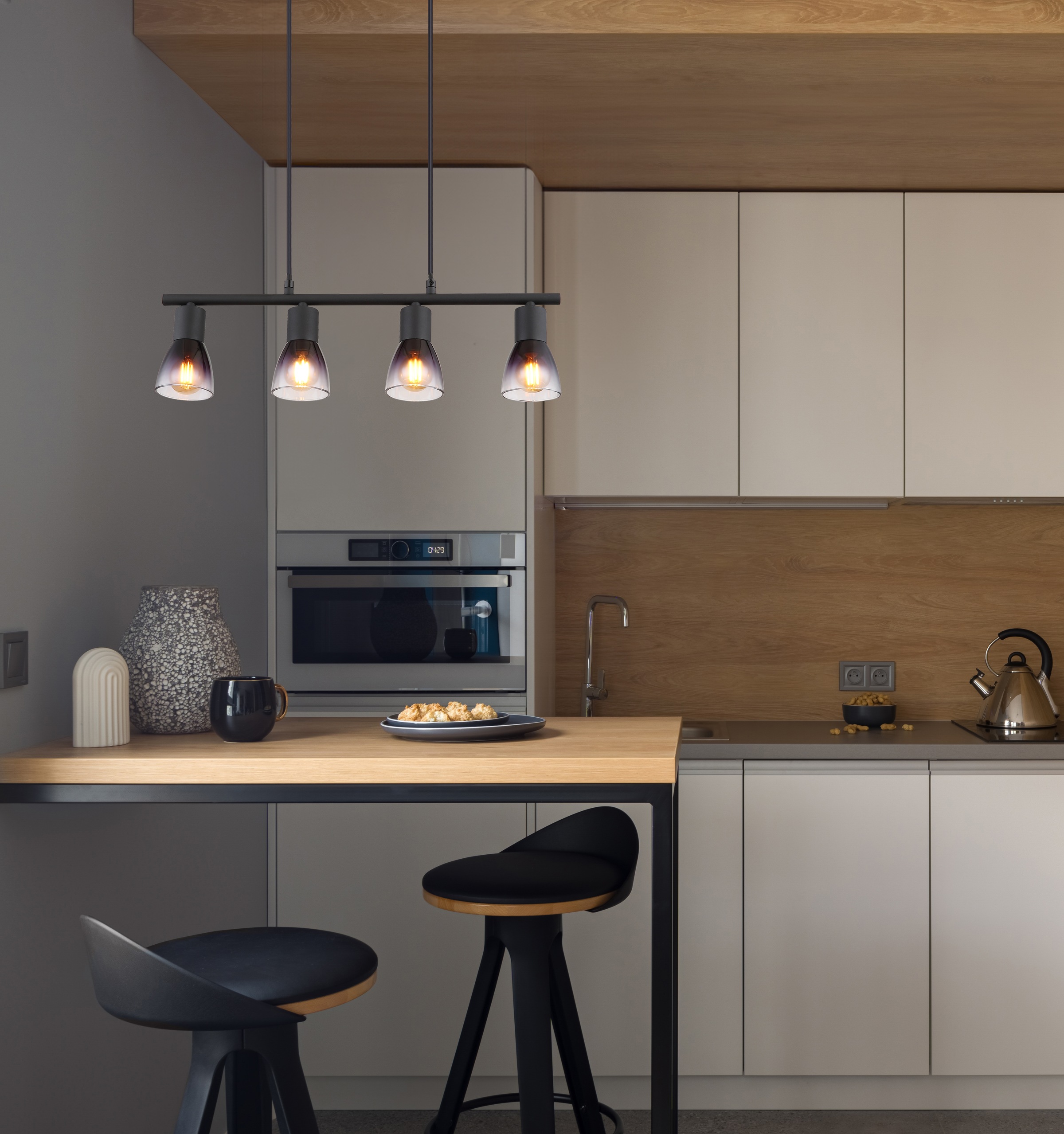 GLOBO LIGHTING Hängeleuchte »SATELLA«, Leuchtmittel E14 | ohne Leuchtmittel, Hängelampe/Pendelleuchte/Esszimmer/Wohnzimmer/Esstisch