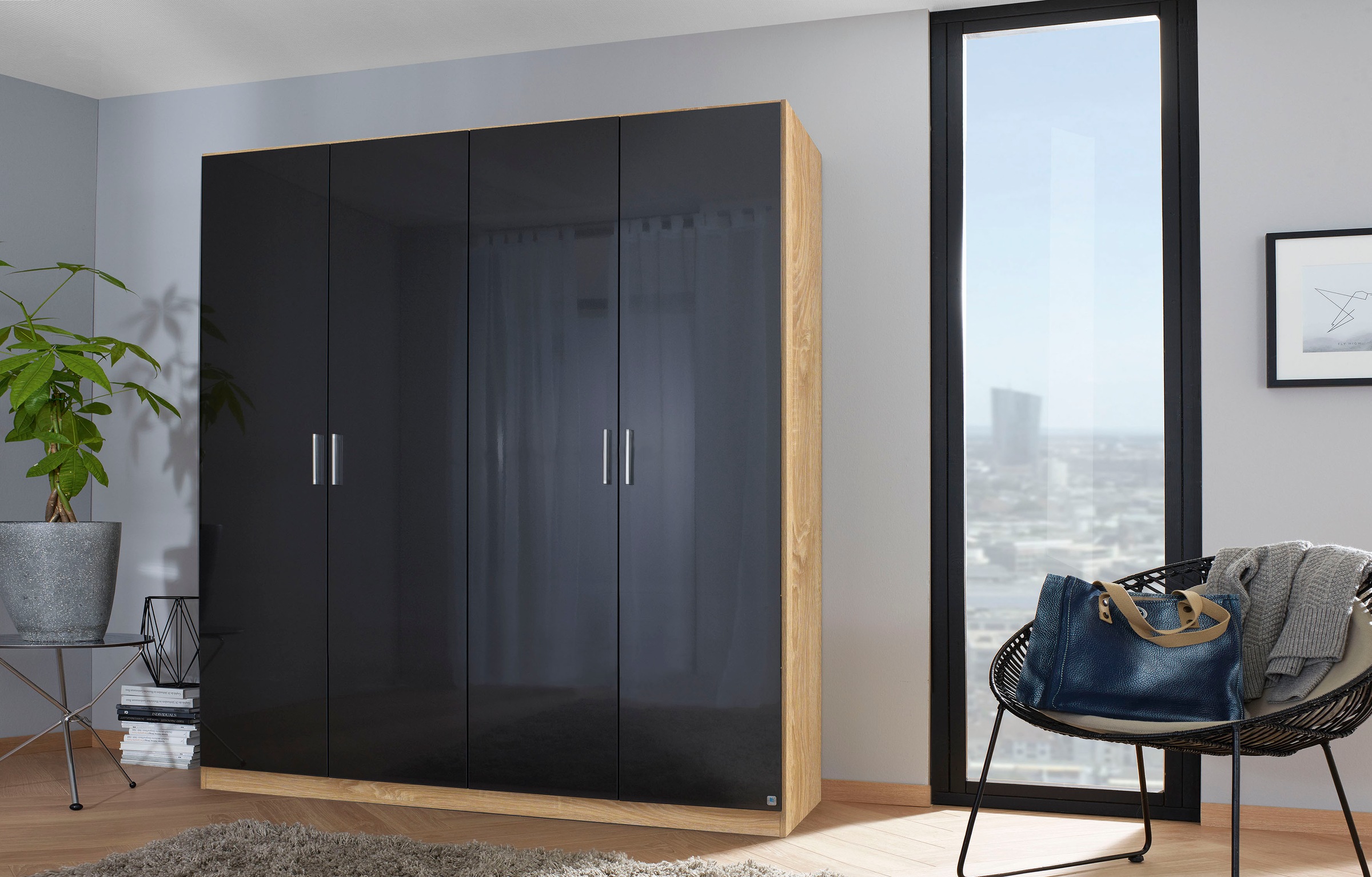 rauch Drehtürenschrank »Kleiderschrank Schrank Garderobe Schlafzimmerschrank CELLE«, in 4 Breiten und 2 Höhen, optional mit Schubkästen MADE IN GERMANY