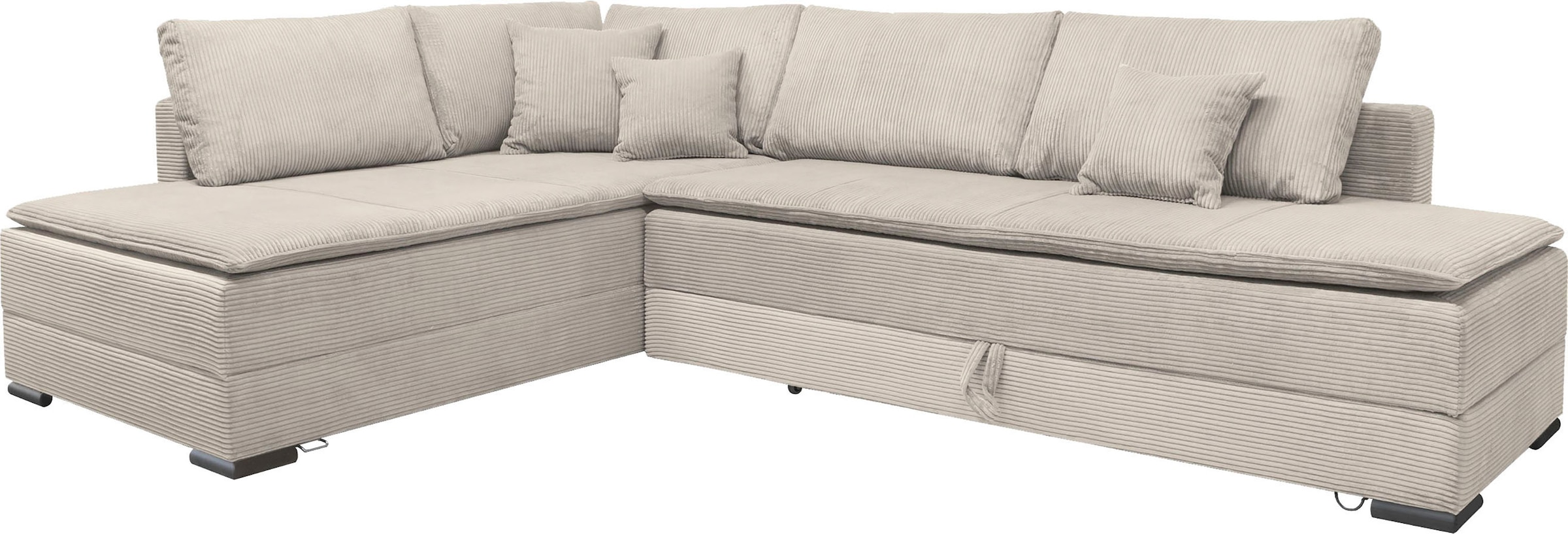 INOSIGN Ecksofa »Night & Day L-Form mit Dauer-Schlaffunktion, Cord-Bezug!«, inklusive Bettfunktion und Bettkasten