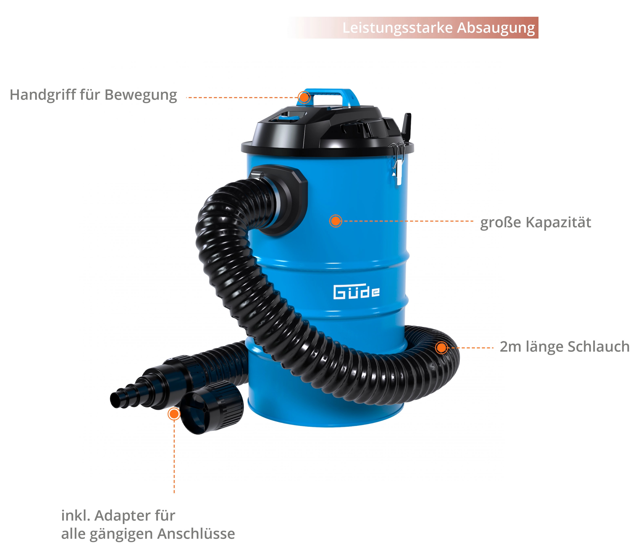 Güde Absauganlage »»GAA 55«« Durchmesser Absauganschluss: 96/90/70/46/40/35 mm