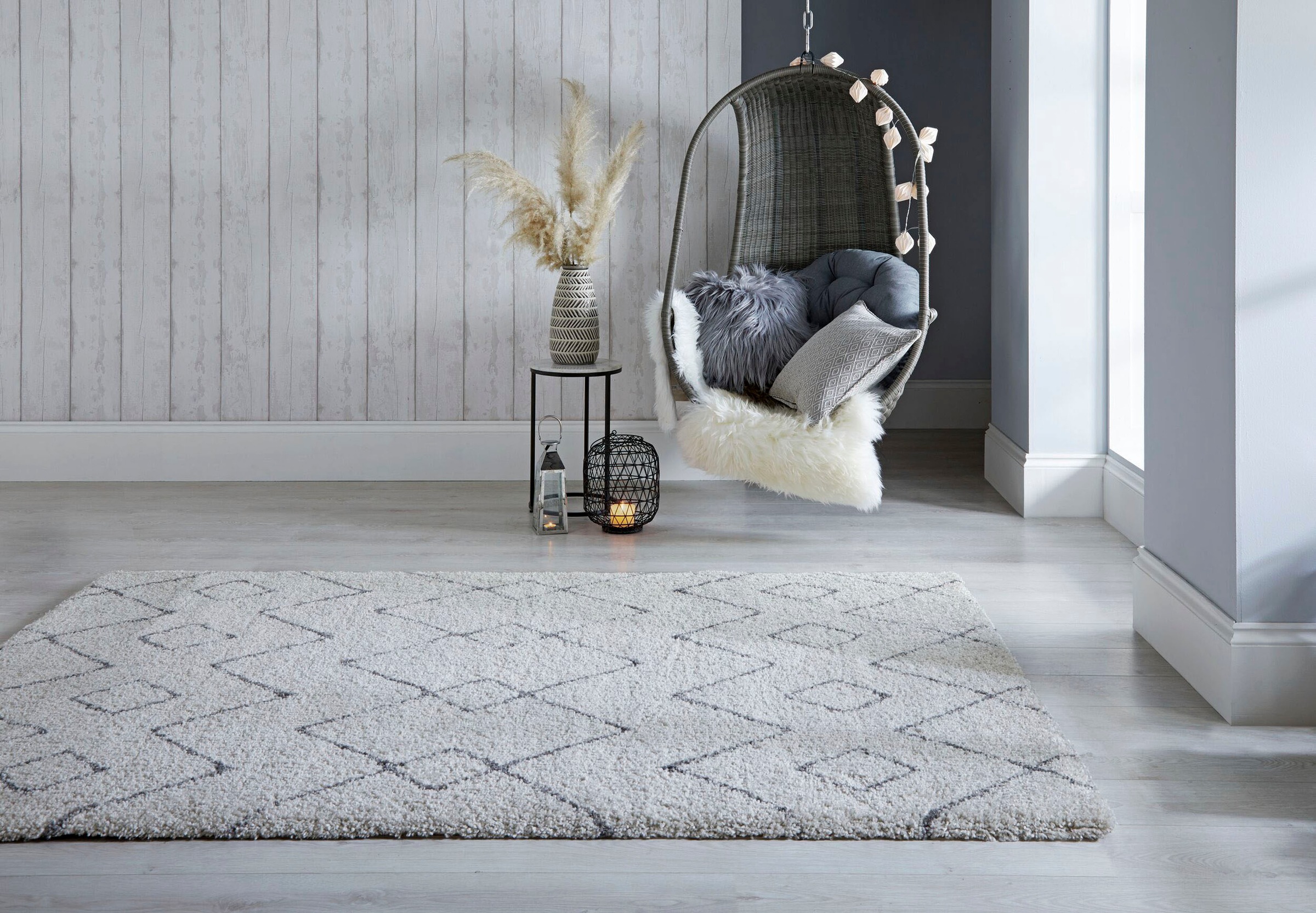 FLAIR RUGS Hochflor-Teppich »Imari« rechteckig 30 mm Höhe Shaggy Berber Opt günstig online kaufen