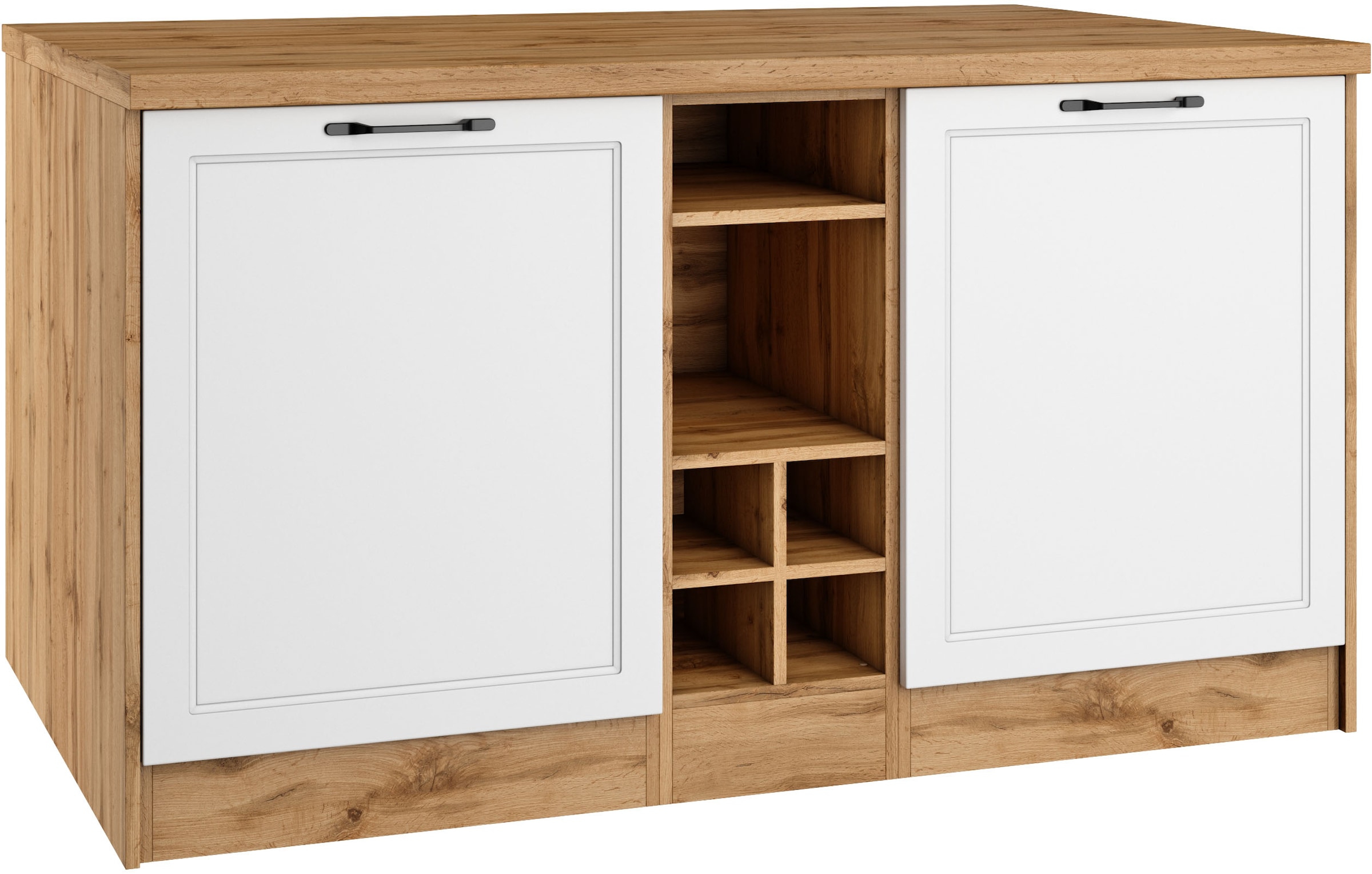 KOCHSTATION Kücheninsel »KS-Lana, Breite 153 cm«, MDF-Fronten, Arbeitsplatt günstig online kaufen