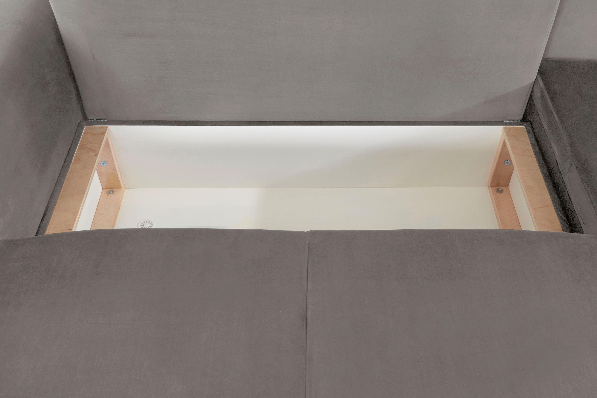 Guido Maria Kretschmer Home&Living Ecksofa »Györ«, L-Form, wahlweise mit Bettfunktion und Bettkasten incl. 2 Zierkissen