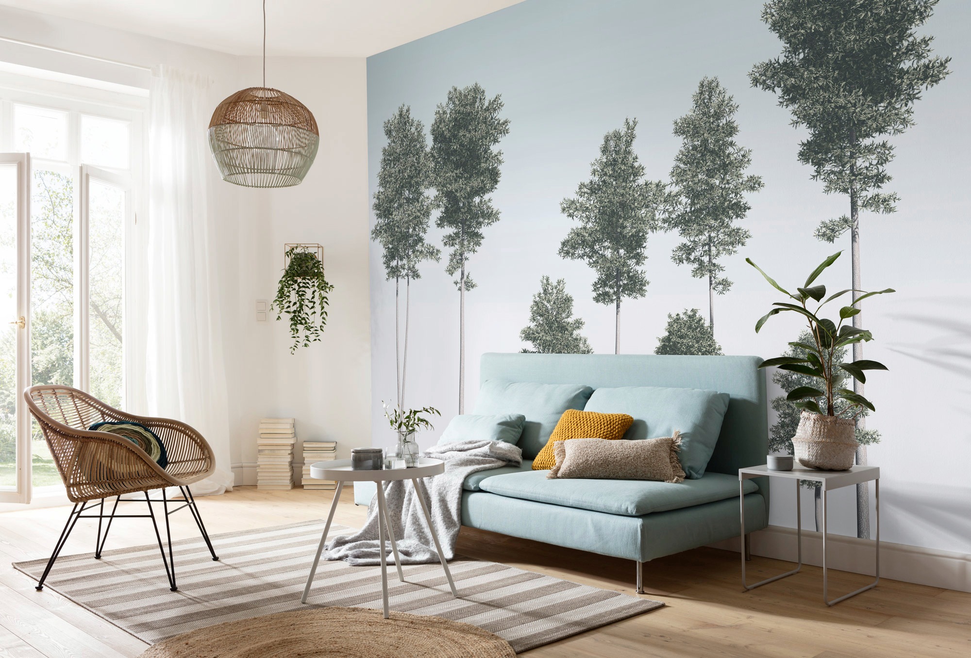 Komar Vliestapete »Digitaldruck Vlies - Pines - Größe 400 x 280 cm«, bedruckt, Wohnzimmer, Schlafzimmer