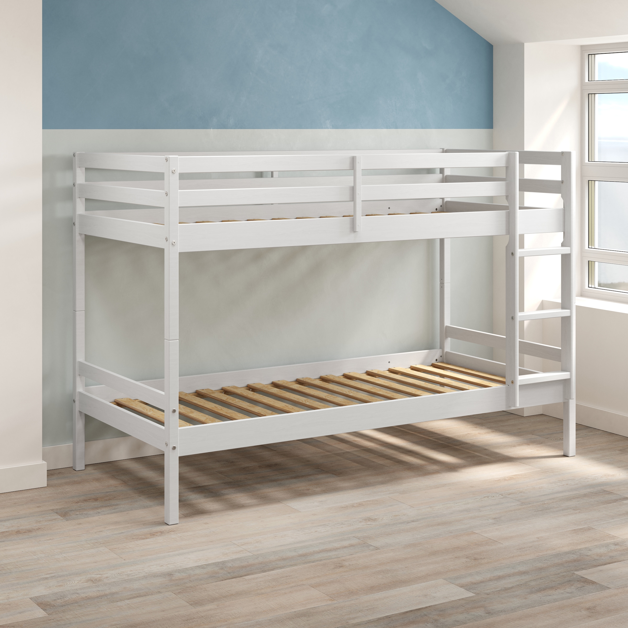 Lüttenhütt Etagenbett »Mora Bett Kinderbett Leiterbett Stockbett Holzbett Bestseller«, (1 St.), Teilbares Etagenbett aus Massivholz - (B/T/H): 100/208/140 cm Hochbett