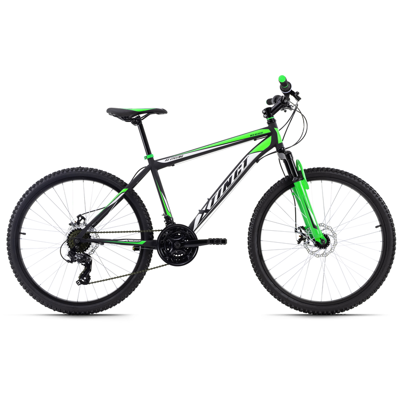 KS CYCLING Mountainbike »Xtinct« 21 Gang Shimano Tourney Schaltwerk Kettenschaltung für Herren, Kettenschaltung schwarz+grün