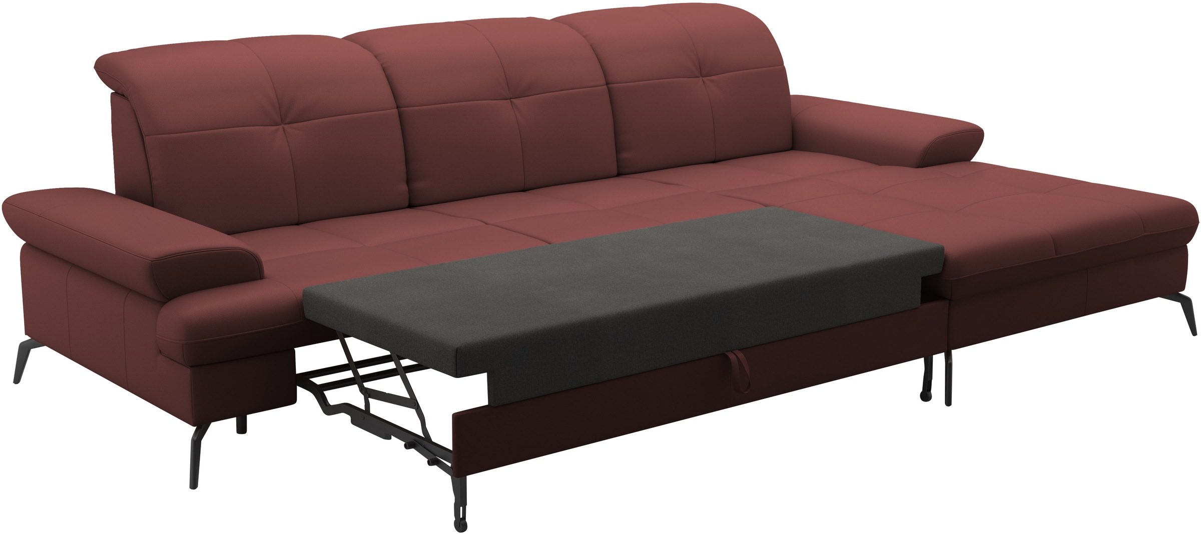 sit&more Ecksofa »Amica, L-Form, inkl. Sitztiefenverstellung & Armteilverstellung«, wahlweise mit Bettfunktion, Bettkasten und Kopfteilverstellung
