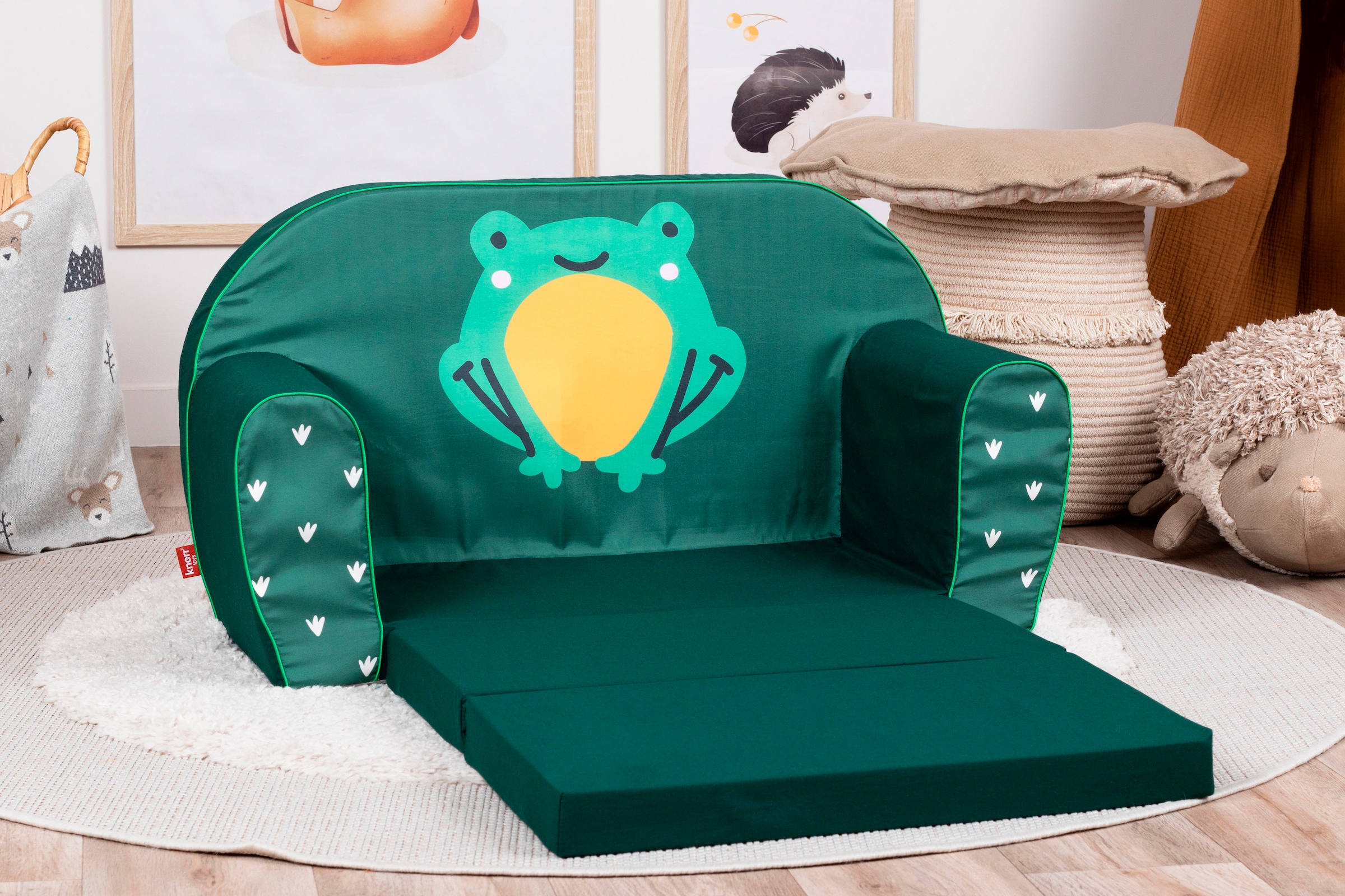 Knorrtoys® Sofa »Green frog«, für Kinder; Made in Europe