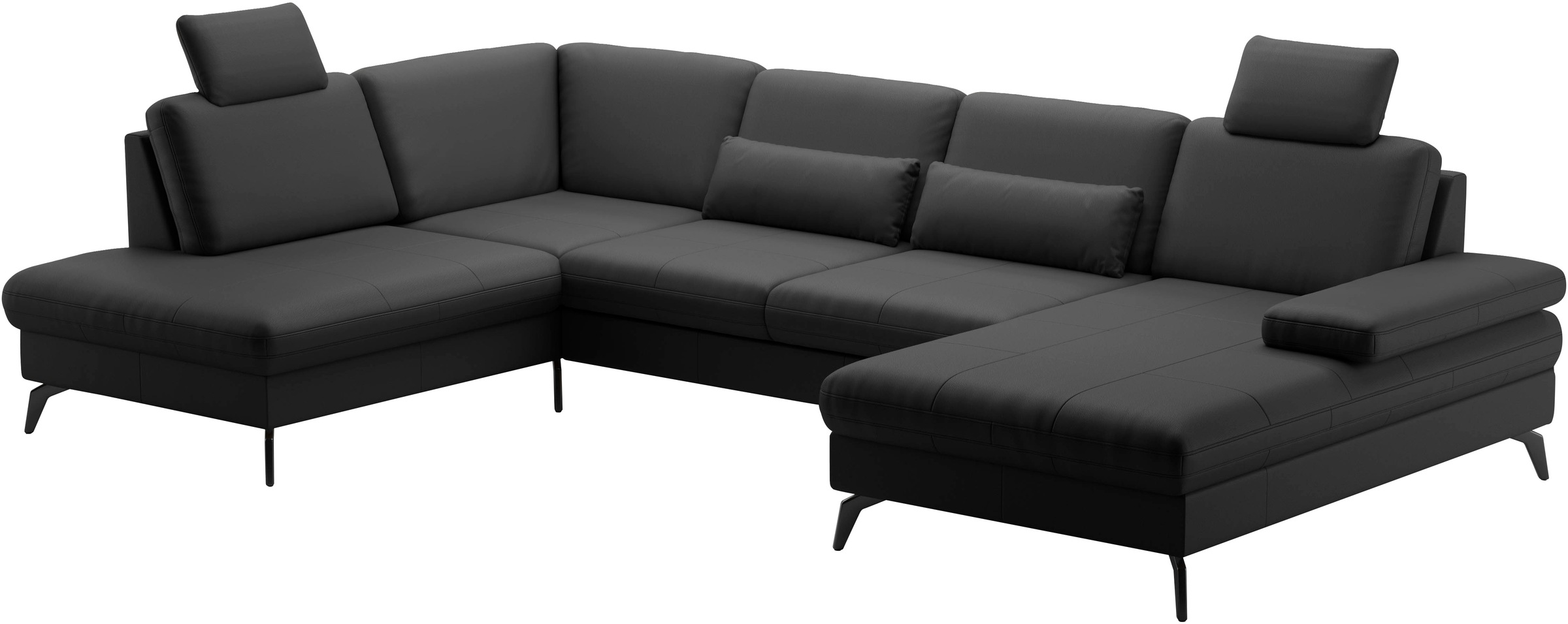 sit&more Wohnlandschaft »Morris U-Form, inkl. Sitztiefenverstellung«, wahlweise mit Armteilverstellung, Bettfunktion & Bettkasten