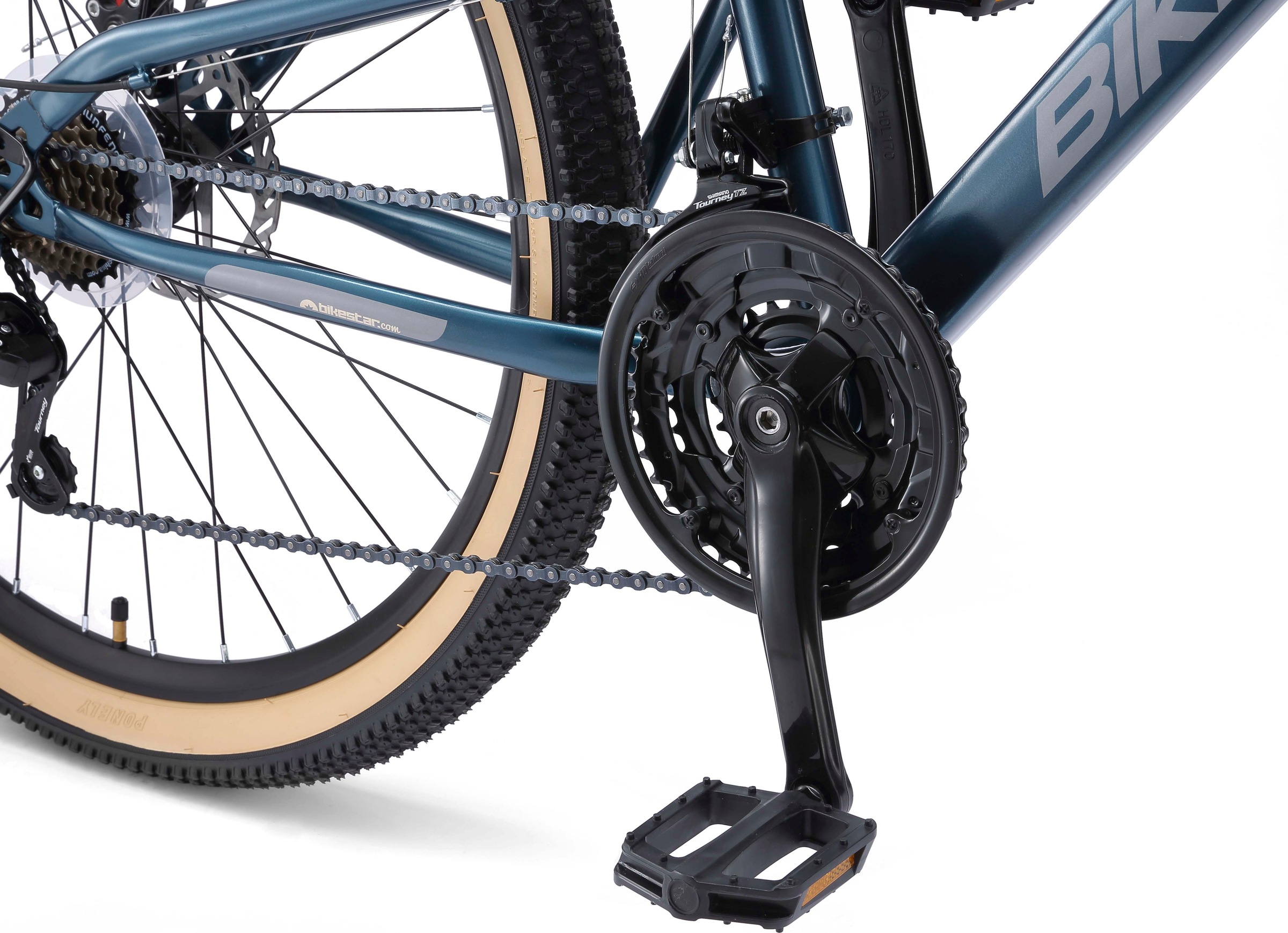 Bikestar Mountainbike 21 Gang Shimano RD-TY300 Schaltwerk Kettenschaltung für Damen und Herren, Kettenschaltung