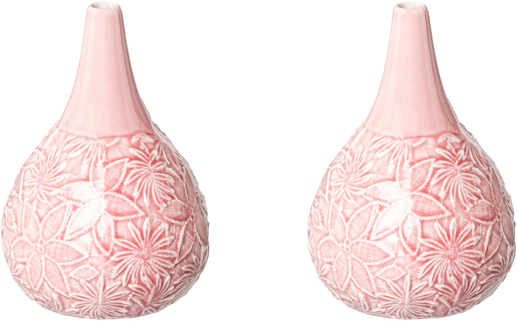 Creativ home Tischvase »BLOOMING«, (Set, 2 St.), Vase mit Blütendesign, aus günstig online kaufen