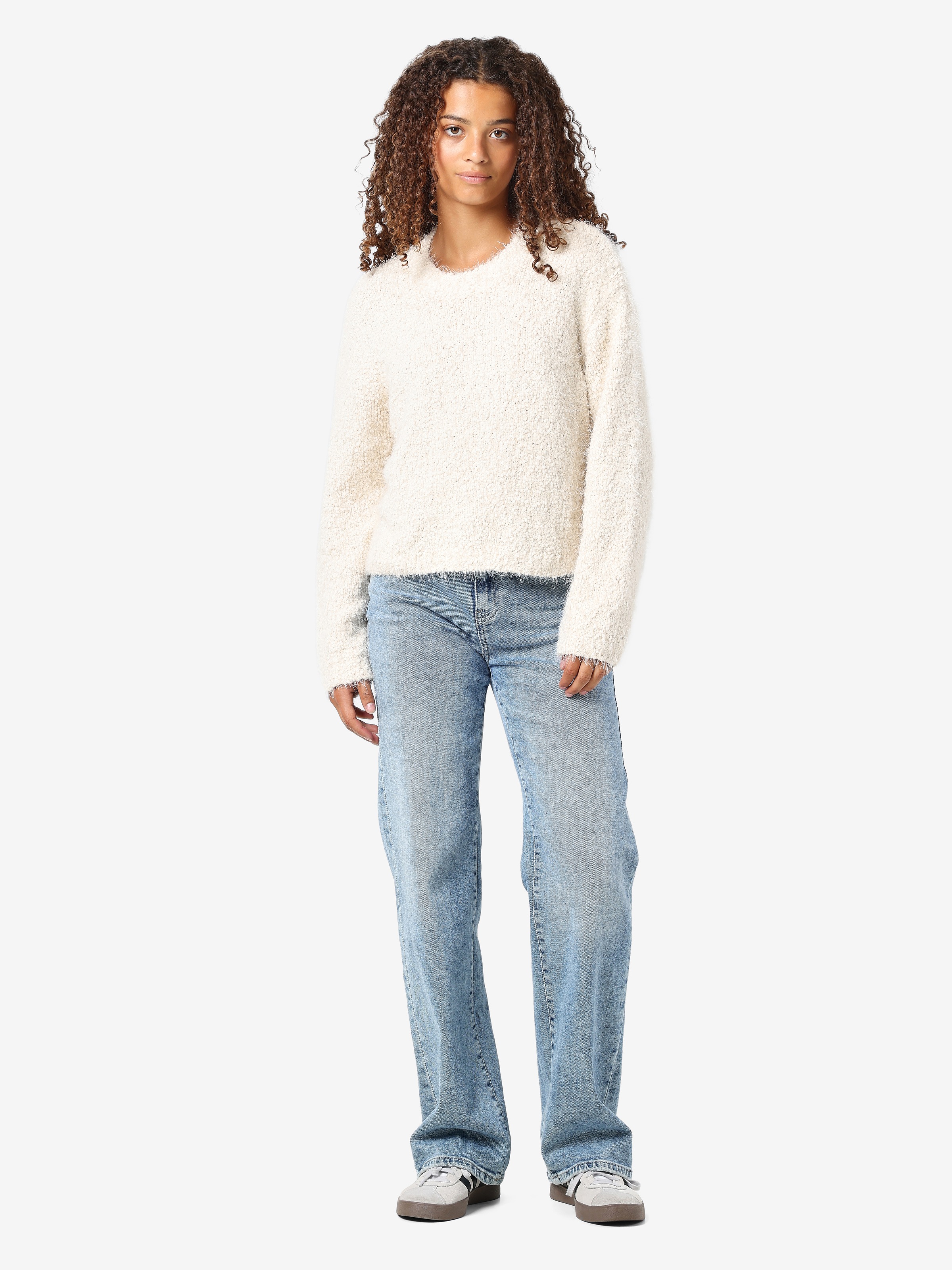 Noisy may Rundhalspullover »NMSASSY L/S O-NECK KNIT FWD NOOS«