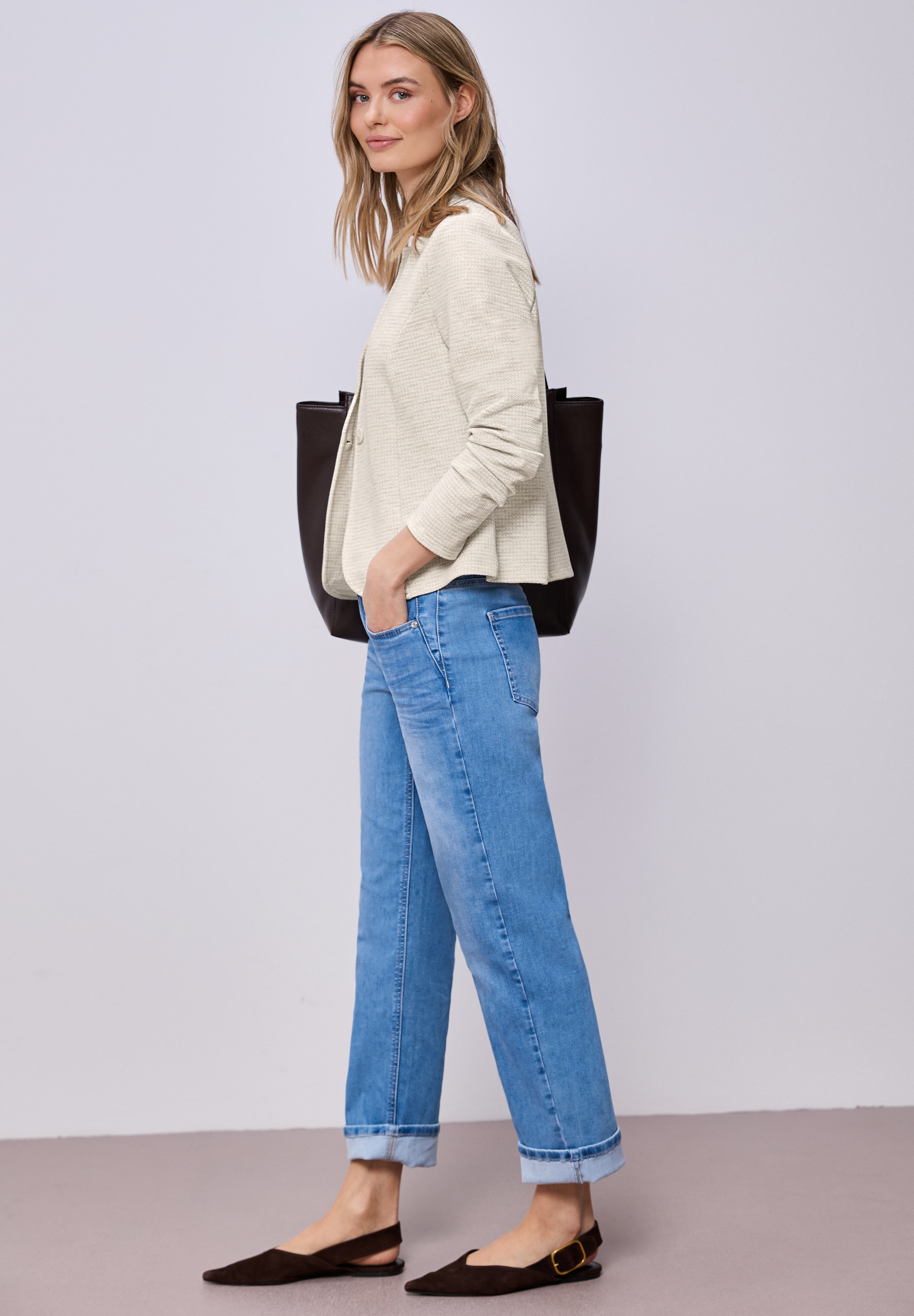 STREET ONE Jackenblazer mit Struktur aus Jersey