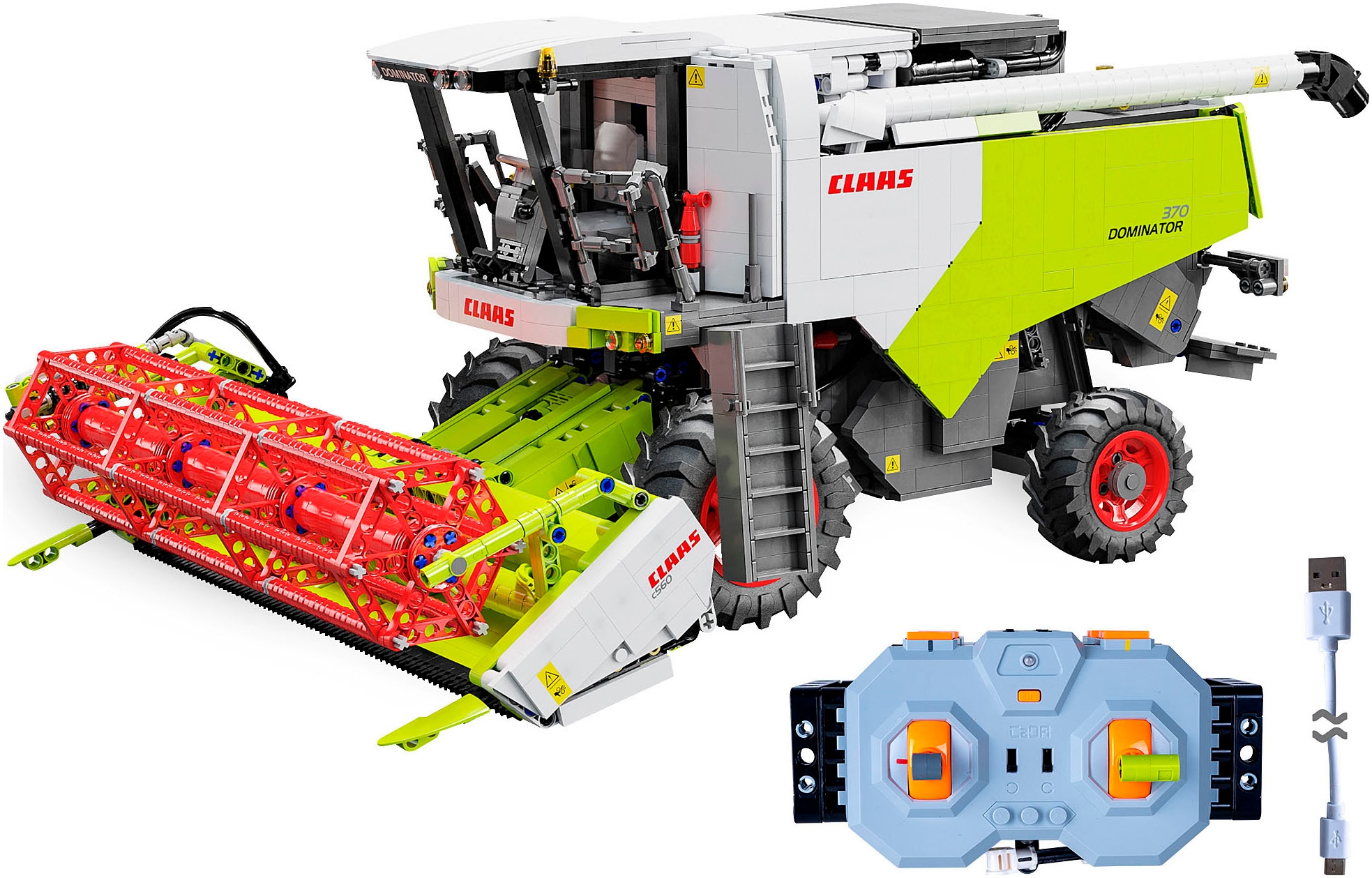 Jamara RC-Auto »CaDA, Claas Dominator 370 1:18 2,4GHz Bricks«, (4567 tlg.)