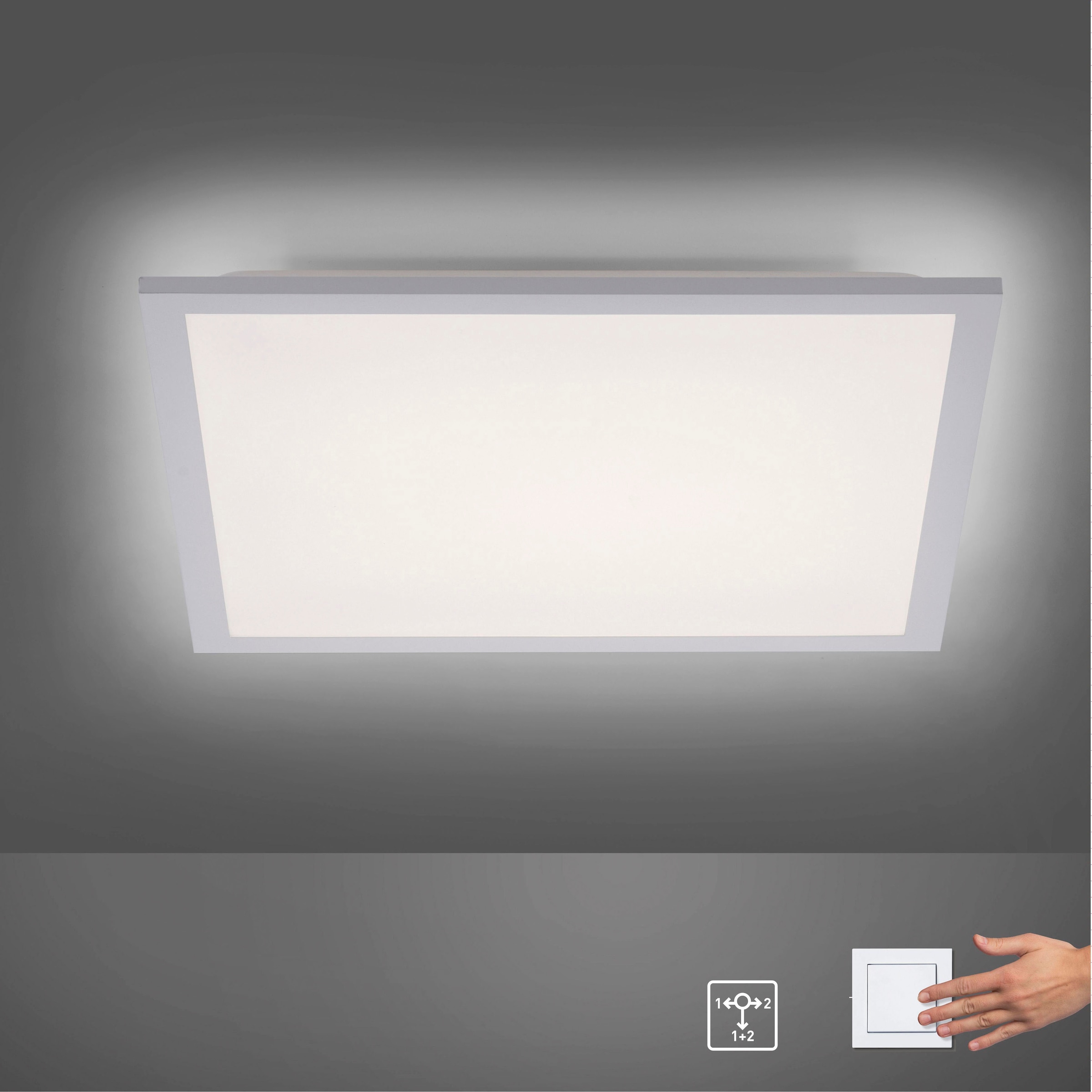 JUST LIGHT LED Deckenleuchte »FLAT«, 2 flammig, Leuchtmittel LED-Board-LED- günstig online kaufen