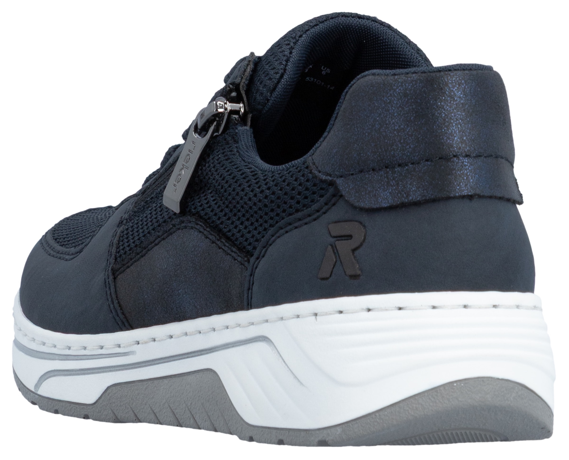 Rieker Sneaker  Schnürschuh, Halbschuh, Freizeitsneaker mit Reißverschluss