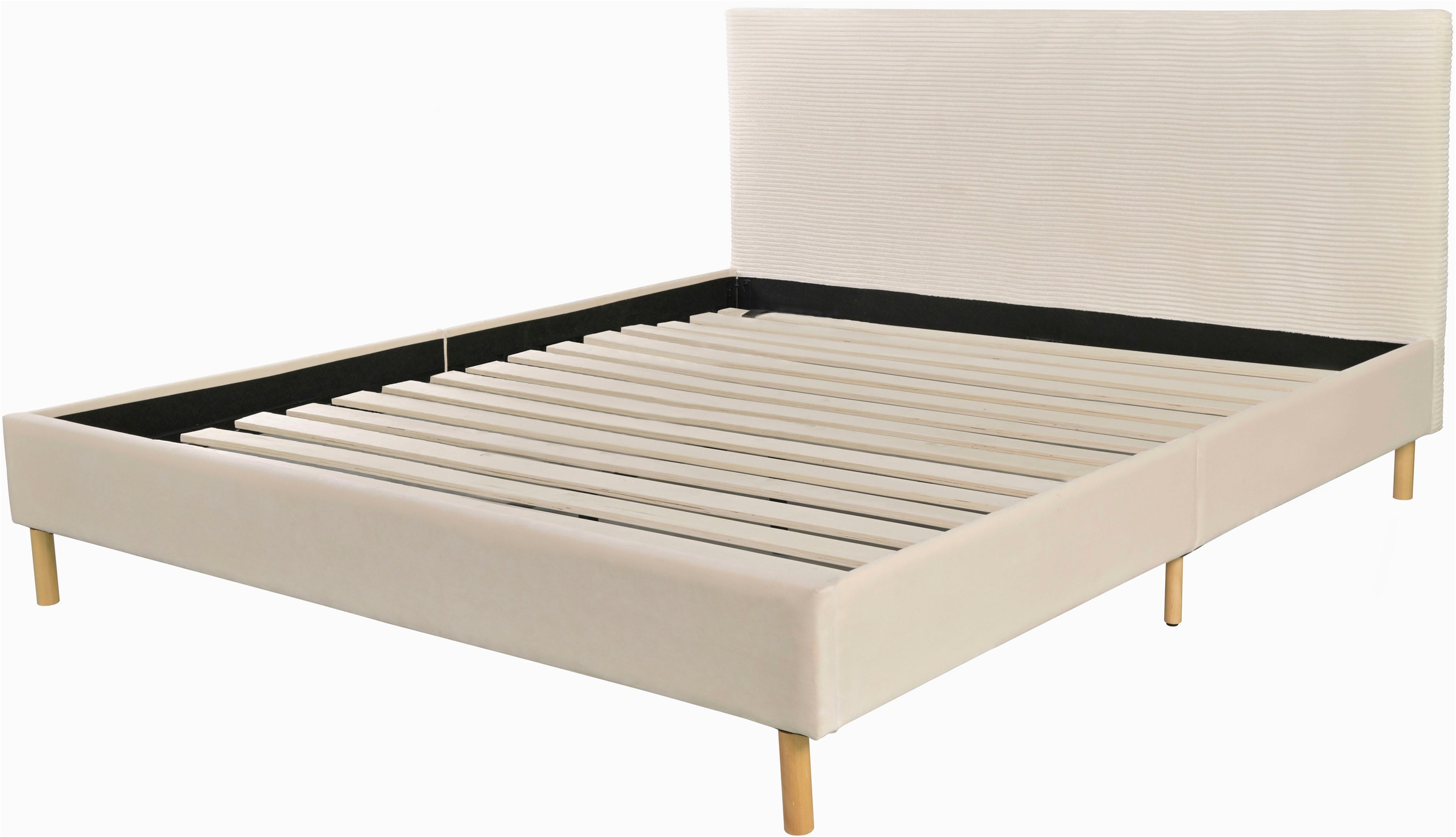 Home affaire Polsterbett Armandine inkl. Lattenrost, Kopfteil mit Cordbezug günstig online kaufen