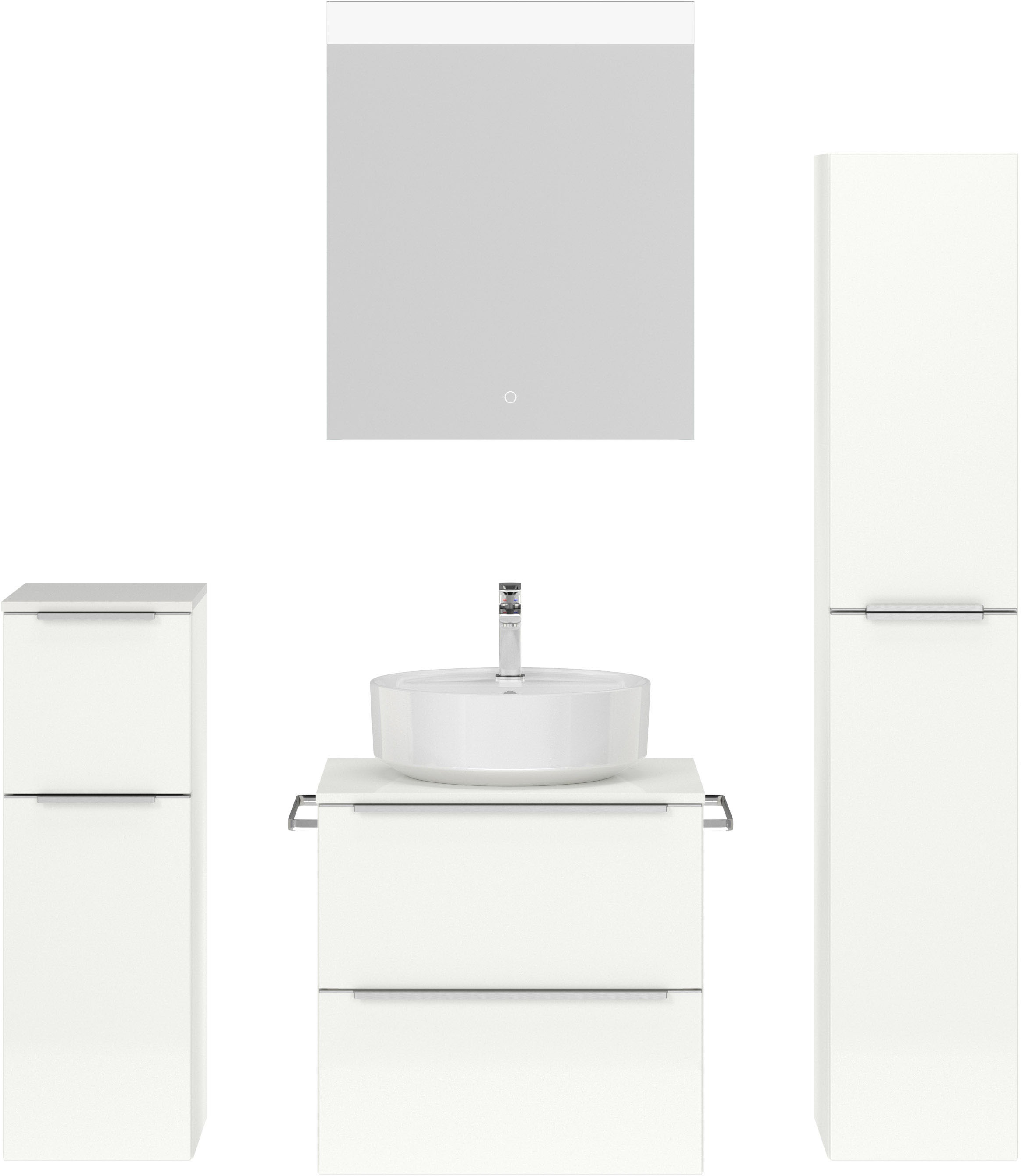 nobilia® Badmöbel-Set »Alvene« vormontiert, mit Soft-Close, 4 Stk. tlg. günstig online kaufen