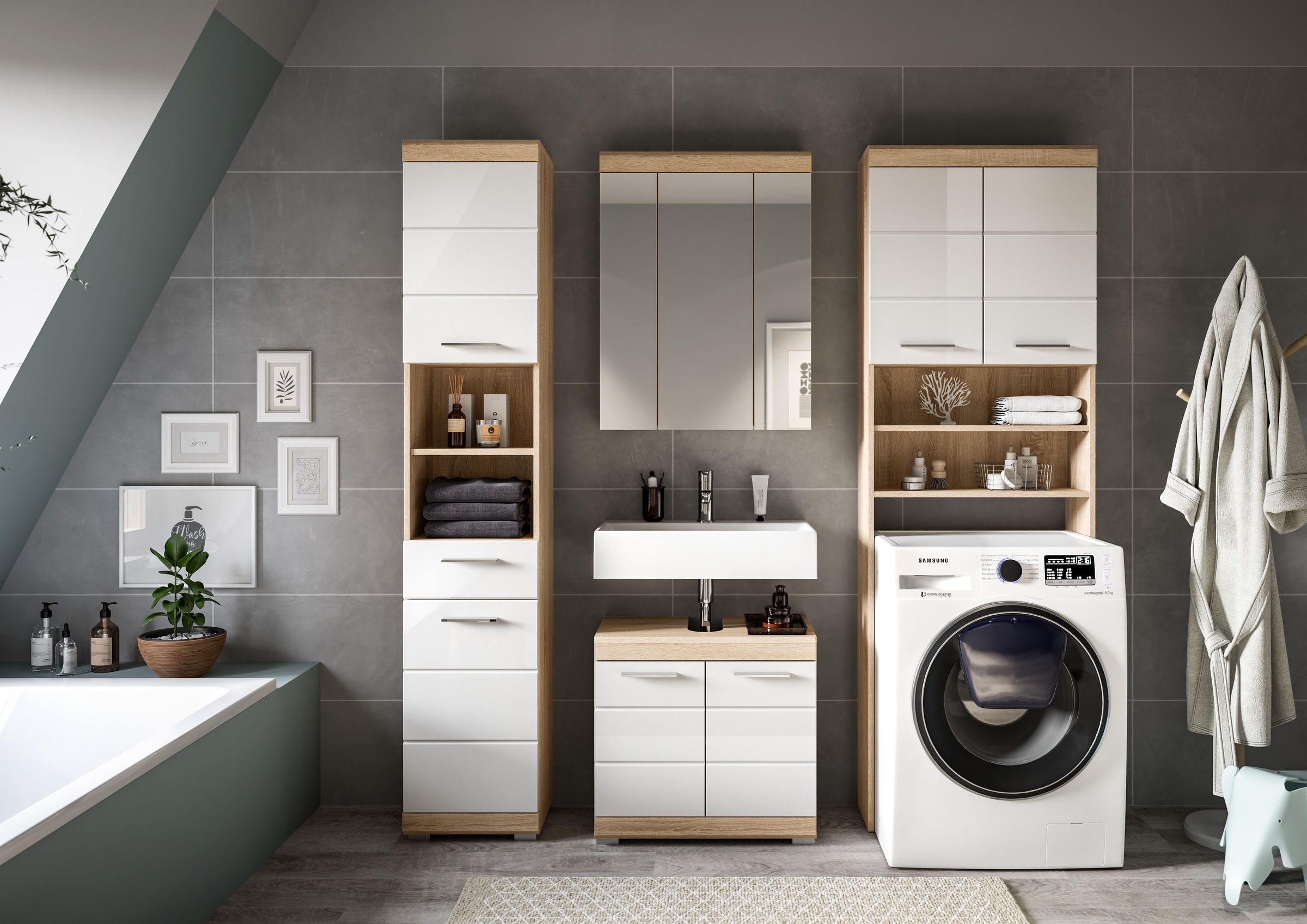 INOSIGN Badmöbel-Set »Siena, 4 teilig, bestehend aus:« Set, TOPSELLER!, 4 S günstig online kaufen