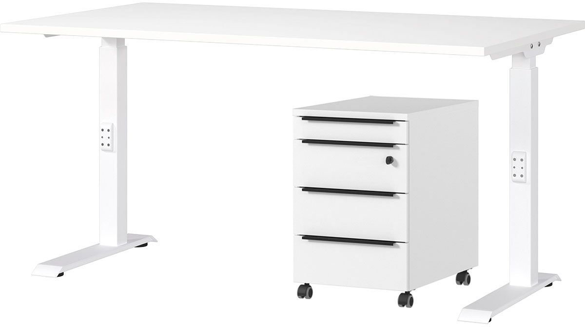 GERMANIA Büromöbel-Set »Mailand«, 2-teiliges Set: Schreibtisch + Rollcontai günstig online kaufen