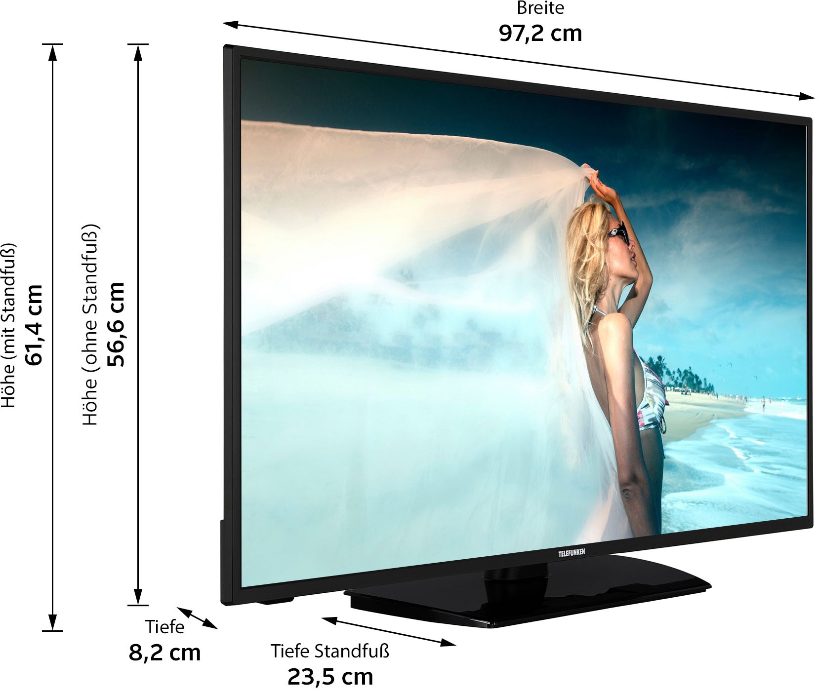 Telefunken LED-Fernseher »D43F550B1CW«, 108 cm/43 Zoll, Full HD, Smart-TV  auf Rechnung kaufen