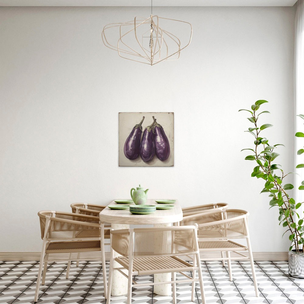 A.S. Création Leinwandbild »Aubergine - Wandbild Creme Beige Violett Keilra günstig online kaufen