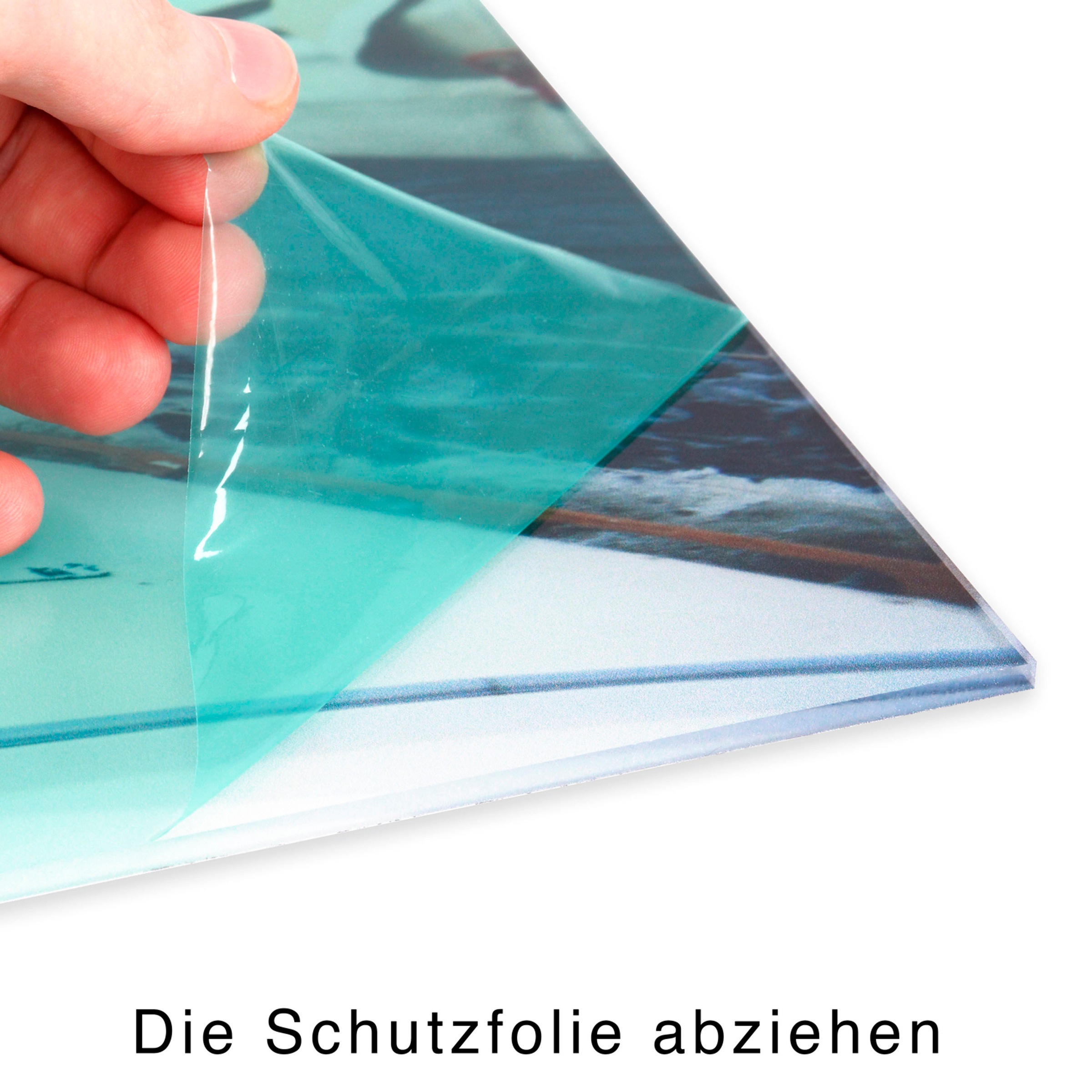 queence Acrylglasbild »Paradise Beach 3-teilig«, Strand-Kunst-Palmen-Sonnenaufgang & -untergang-Spa-Spa Bilder-Meer-Meer Bilder, (1 St.), Fine Art-Print in Galeriequalität