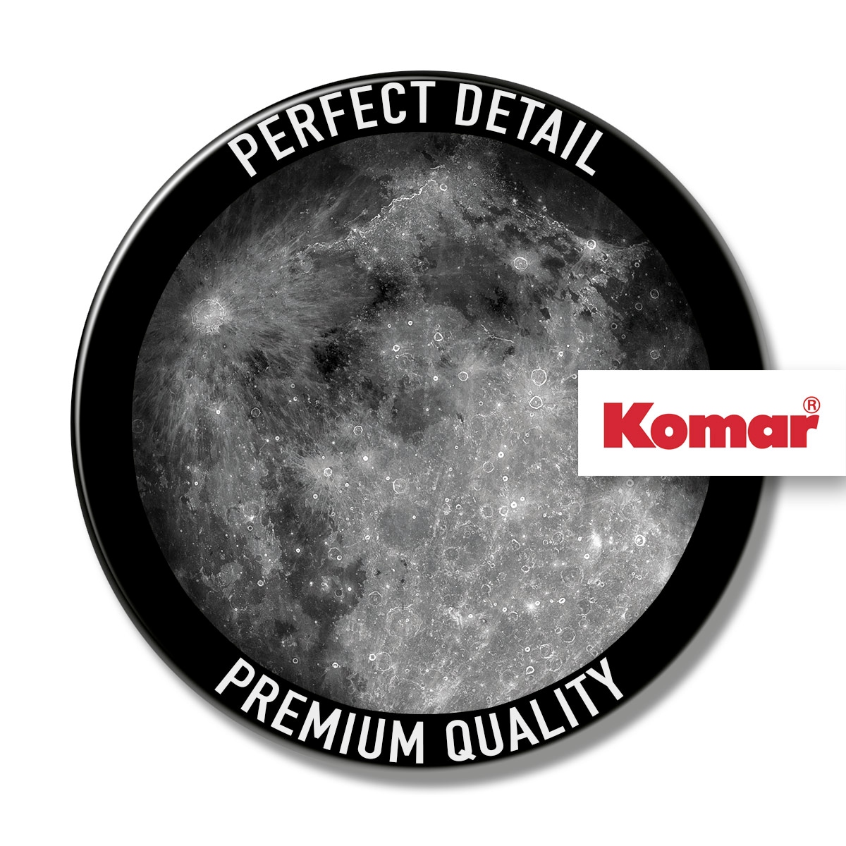 Komar Fototapete »Dot - selbstklebende Vlies Fototapete - Moon - Größe 125 x 125 cm« Motiv | bedruckt glatt