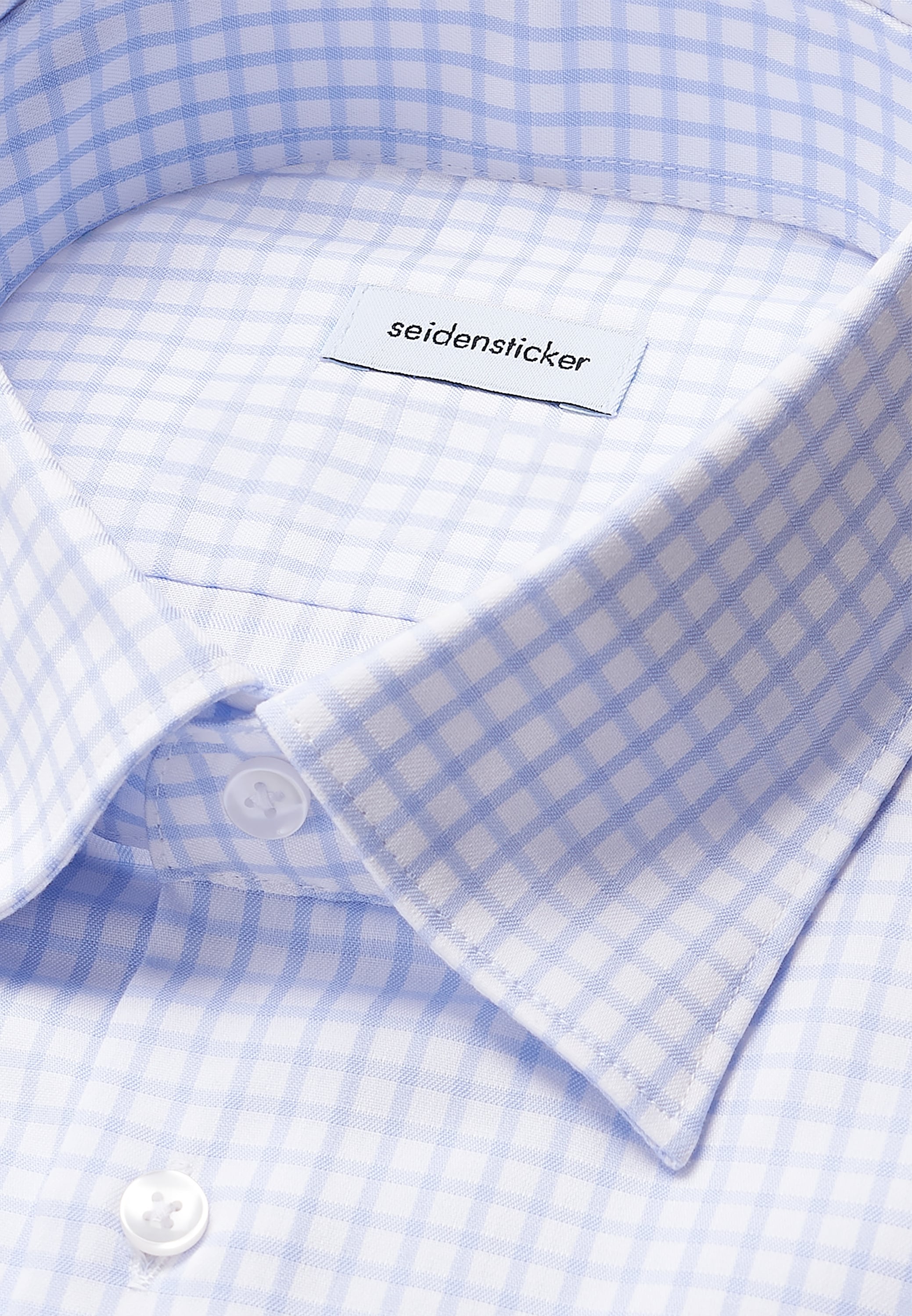seidensticker Businesshemd »Schwarze Rose«, Slim 1/1 Covered-Button-Down-Kragen Karo