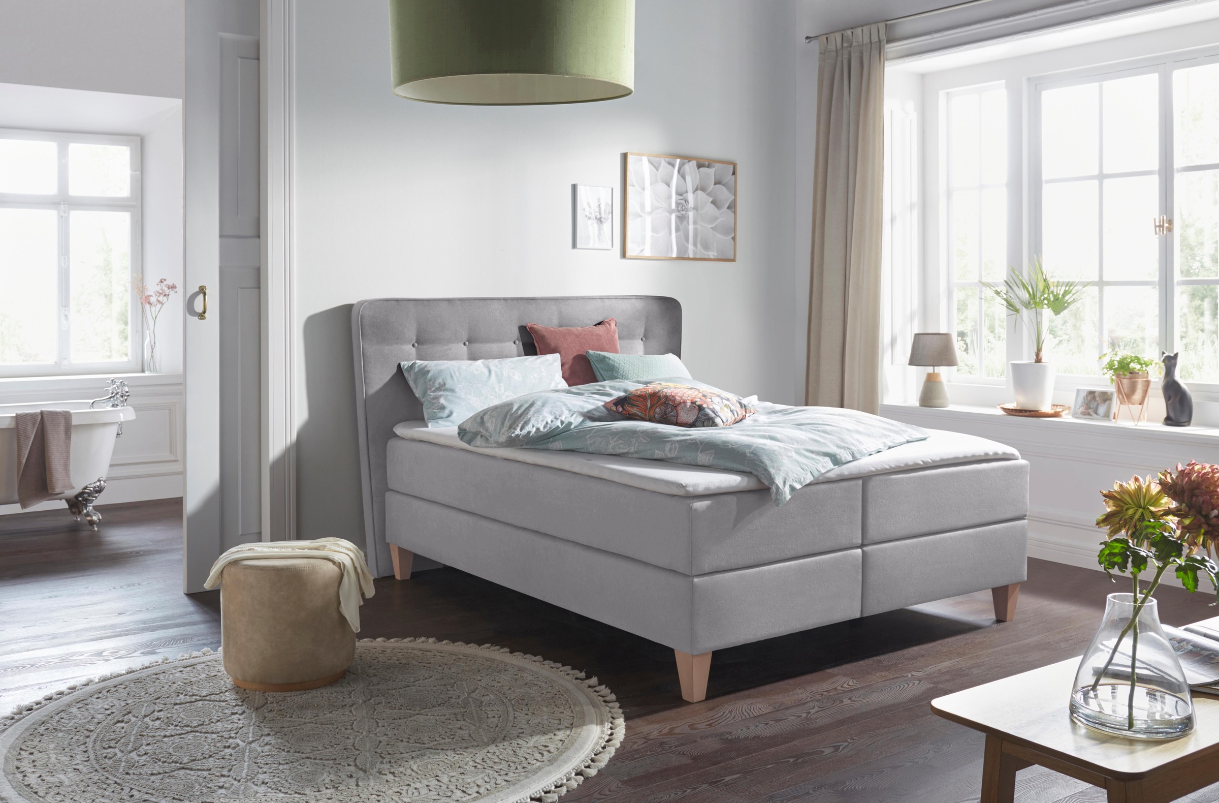 Home affaire Boxspringbett »Ascola«, incl. Topper, 5, Breiten, 3 Ausführungen, 2 Härtegrade