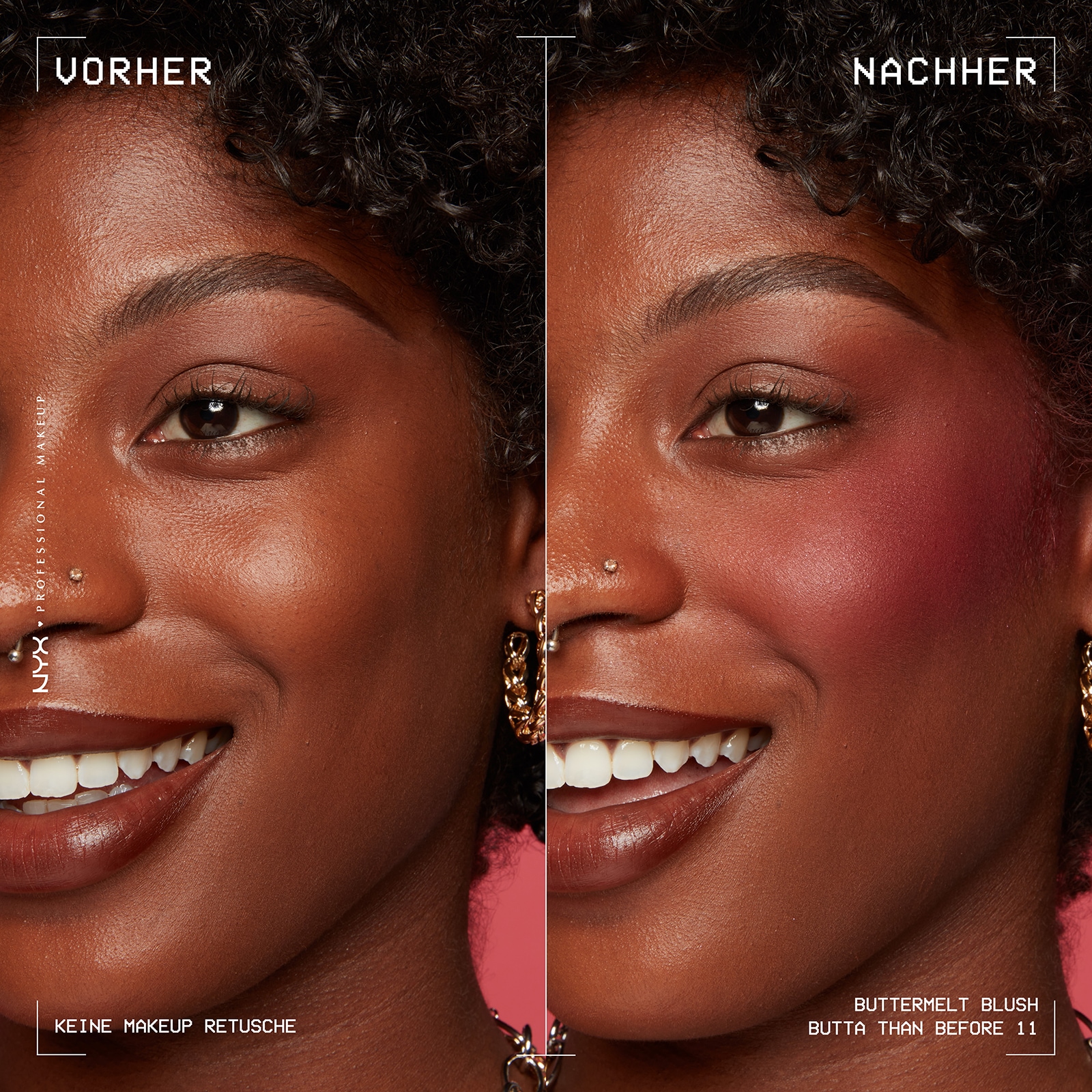 NYX Rouge »Makeup Buttermelt Blush«, Cremige, leichte Textur, variable Deckkraft, pflegende Formel.