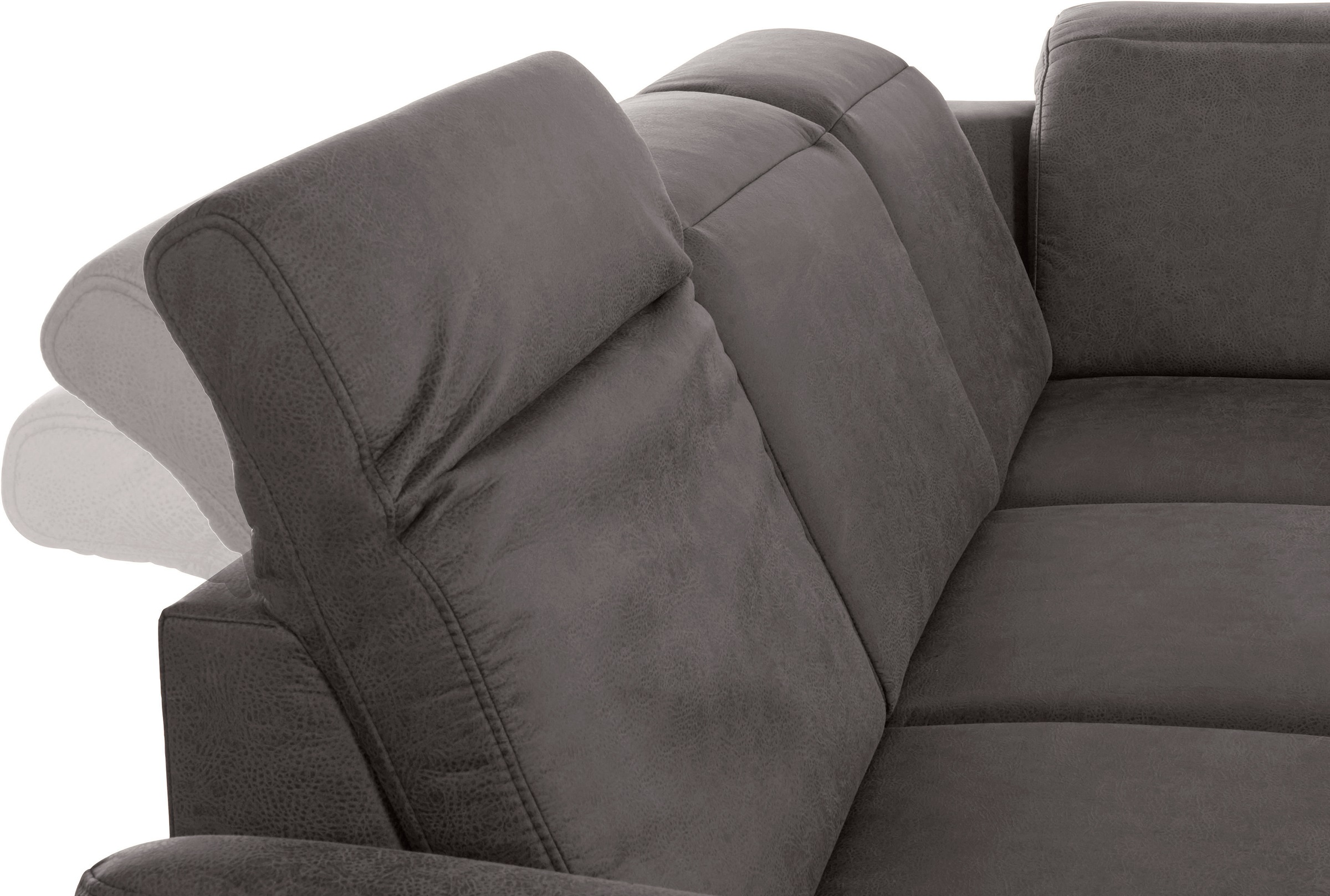 sit&more Ecksofa »Darwin L-Form«, inklusive Federkern, wahlweise mit Kopfteilverstellung, Bettfunktion