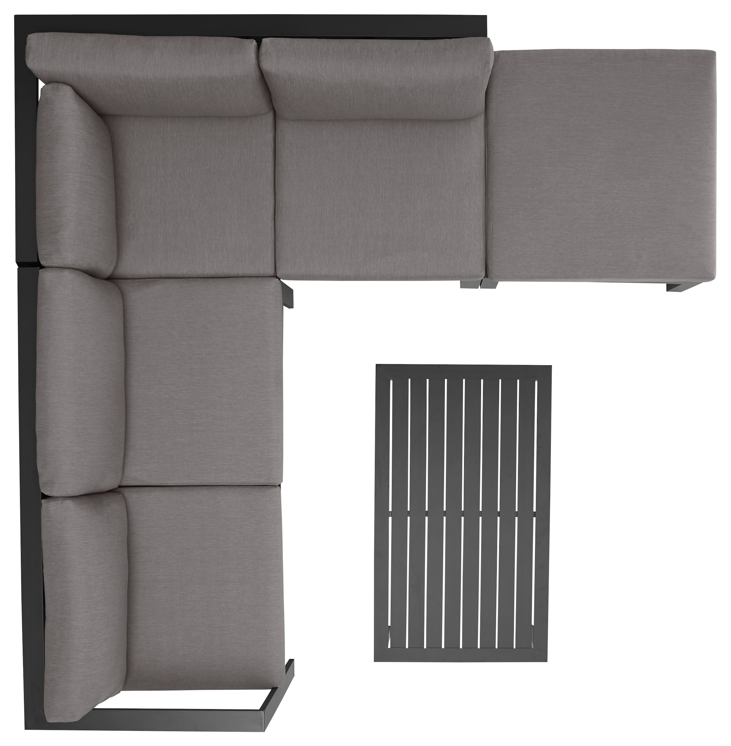 KONIFERA Gartenlounge-Set »Dubai«, (14 tlg.), Ecklounge, Tisch 100x59 cm