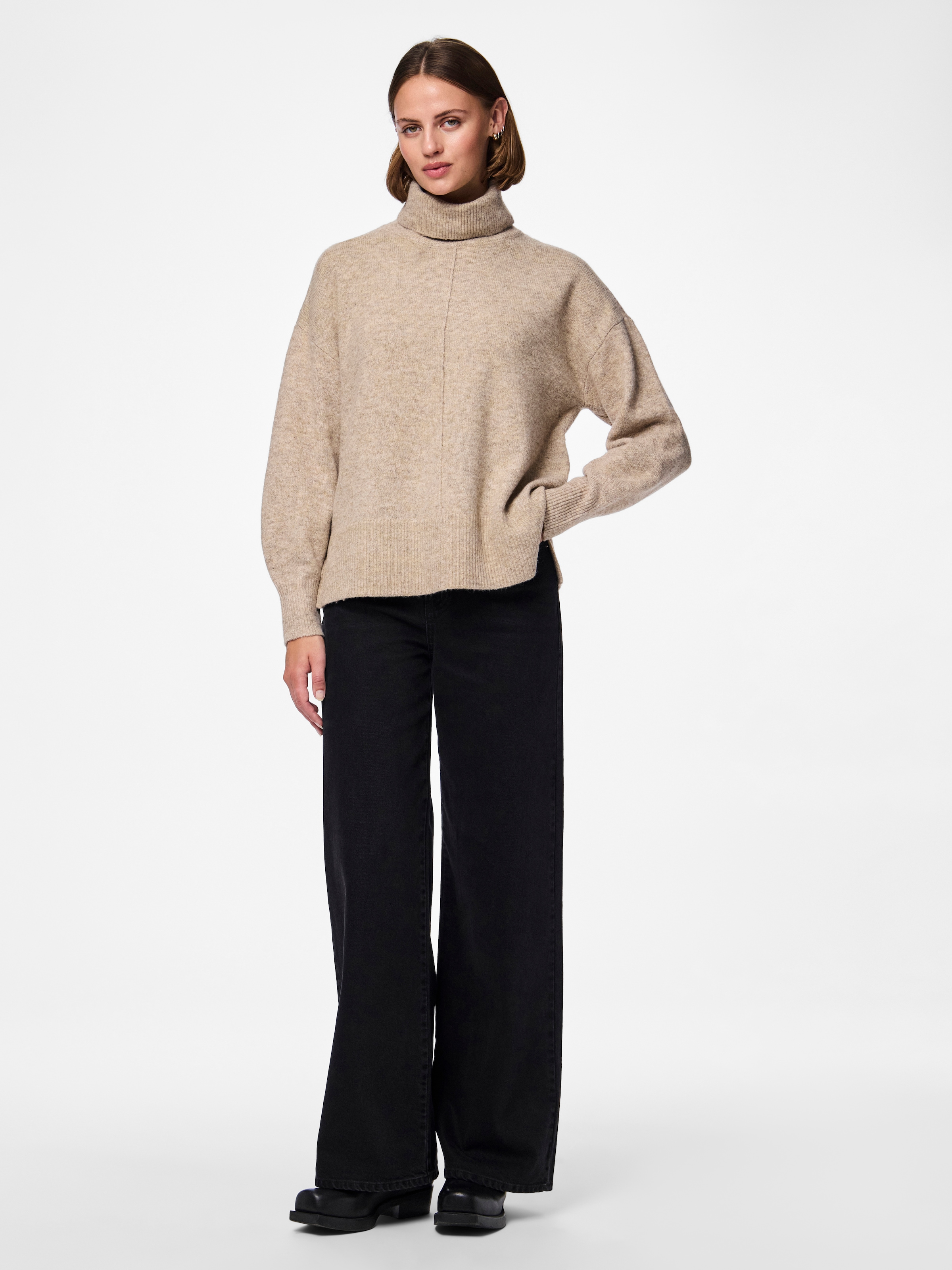 pieces Rollkragenpullover »PCMALOU LS ROLLNECK KNIT NOOS BC«