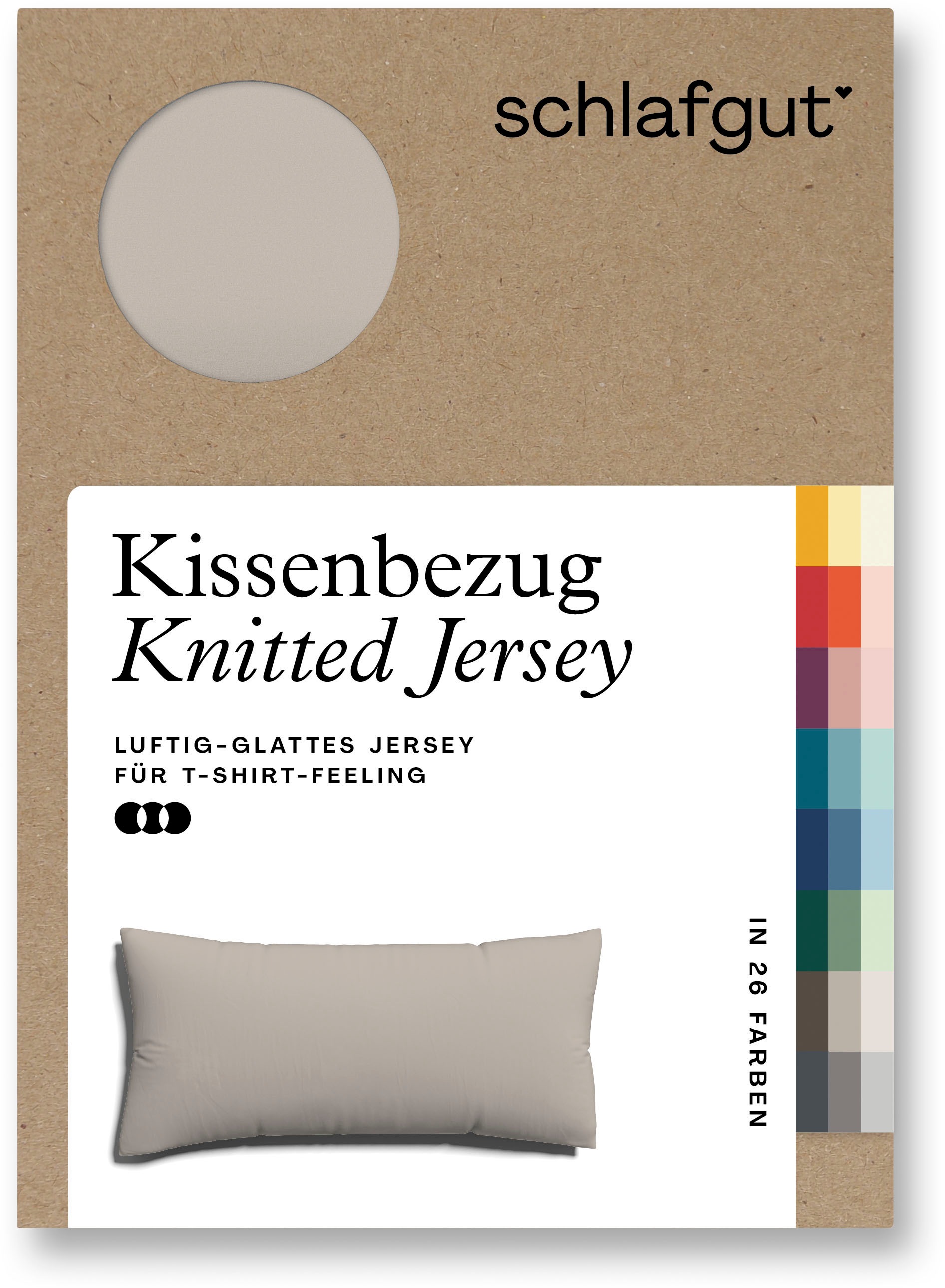 Schlafgut Kissenbezug »Knitted Jersey aus Bio-Baumwolle mit Elasthan, bügel günstig online kaufen