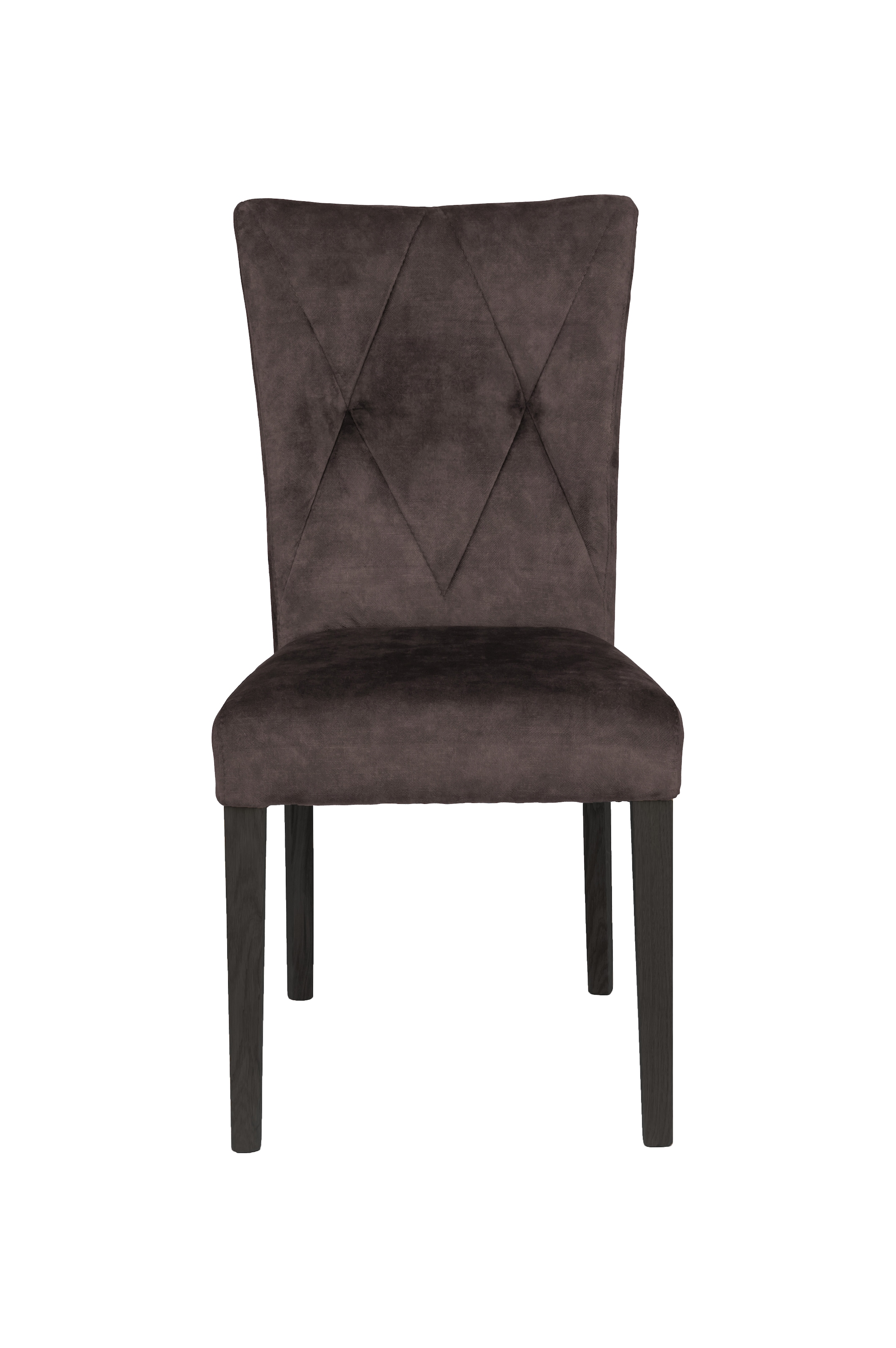 Home affaire 4-Fußstuhl »Diamond«, (Set), 2 St., Samtvelours, Sitz und Ruecken gepolstert